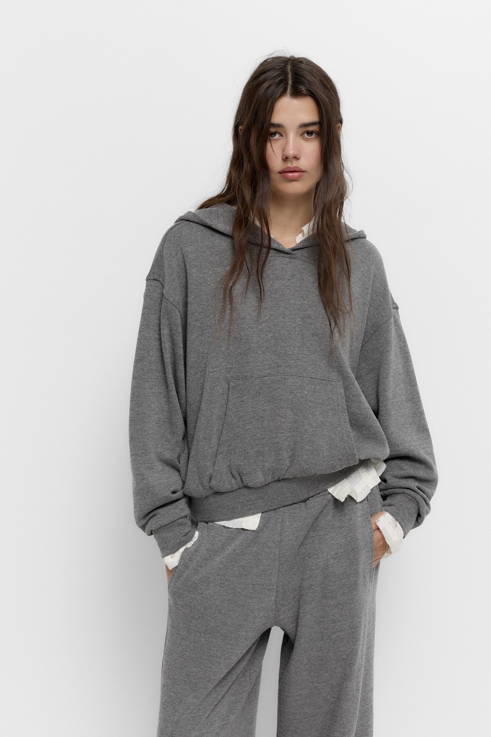Soft knit hoodie - PULL&BEAR