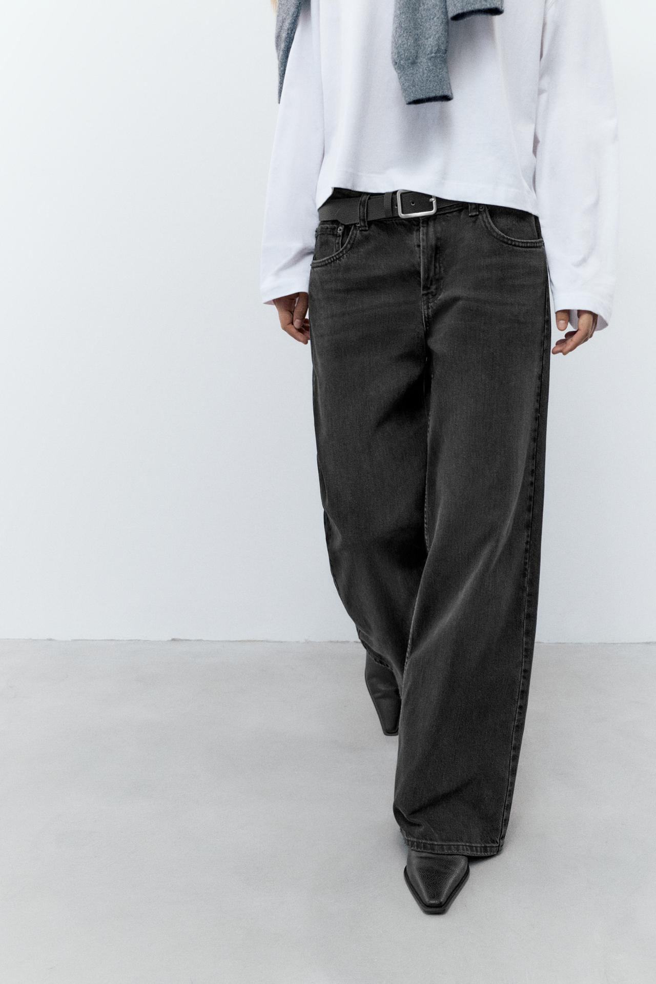 Low-rise baggy jeans — Black