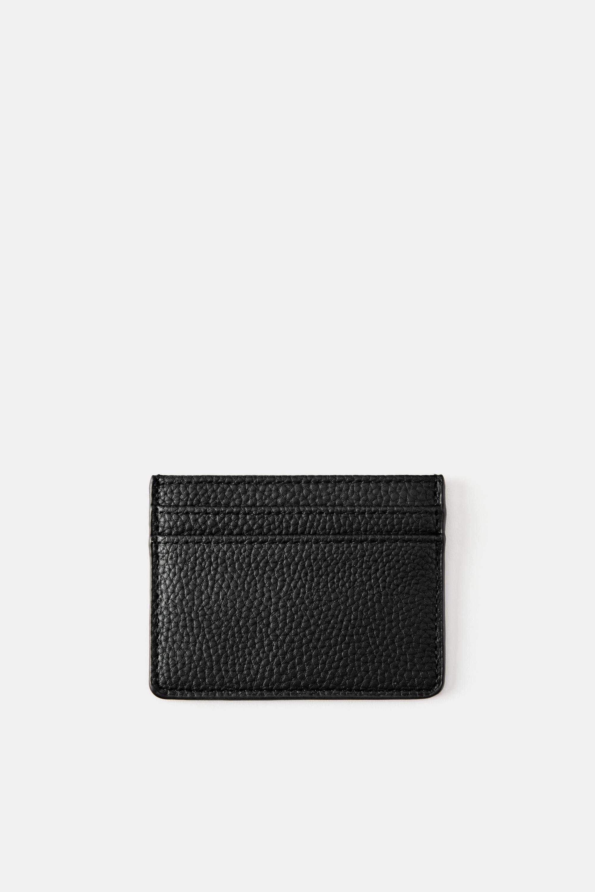 Textured card holder — Black