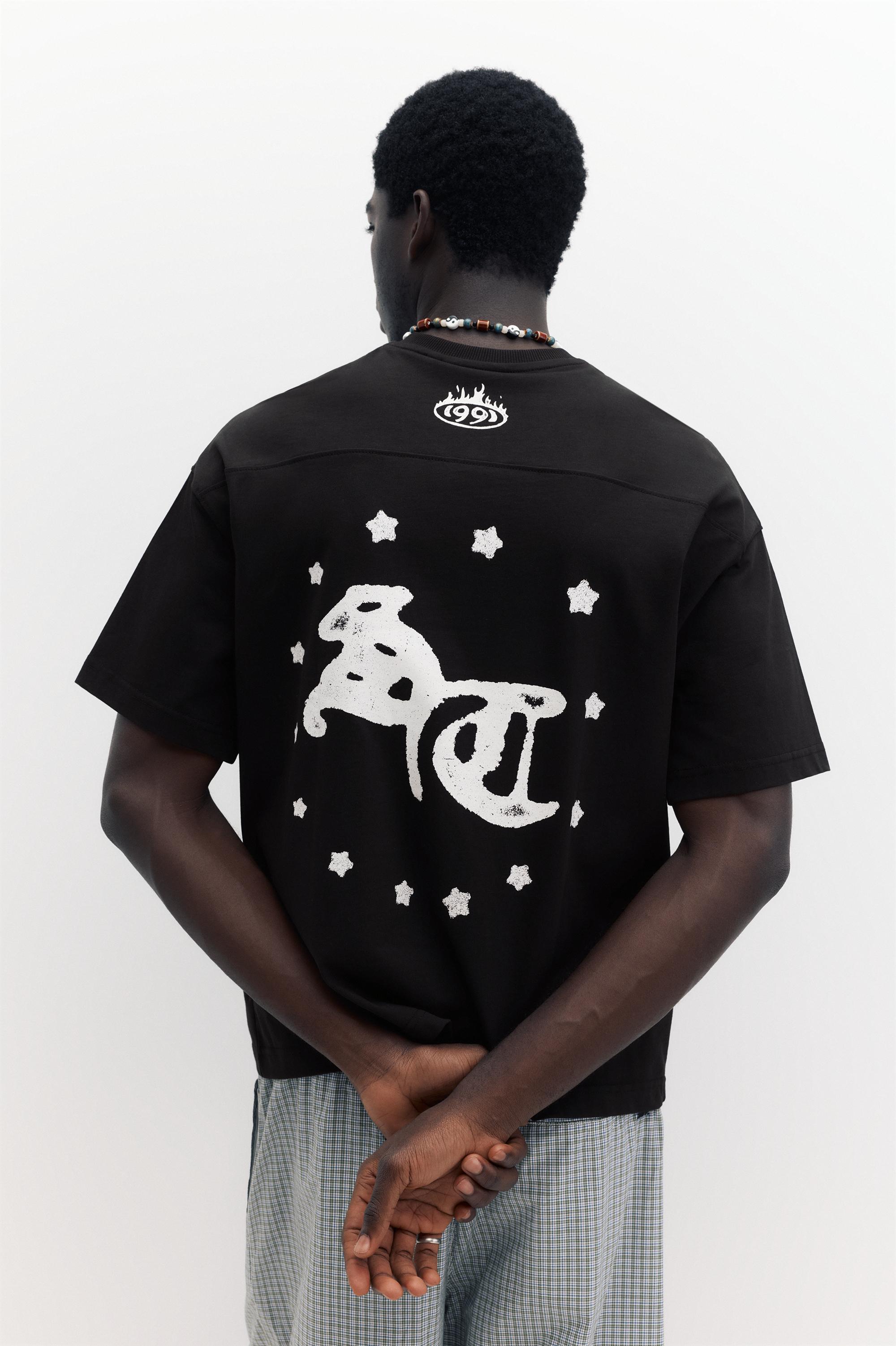STWD V-neck T-shirt — Black