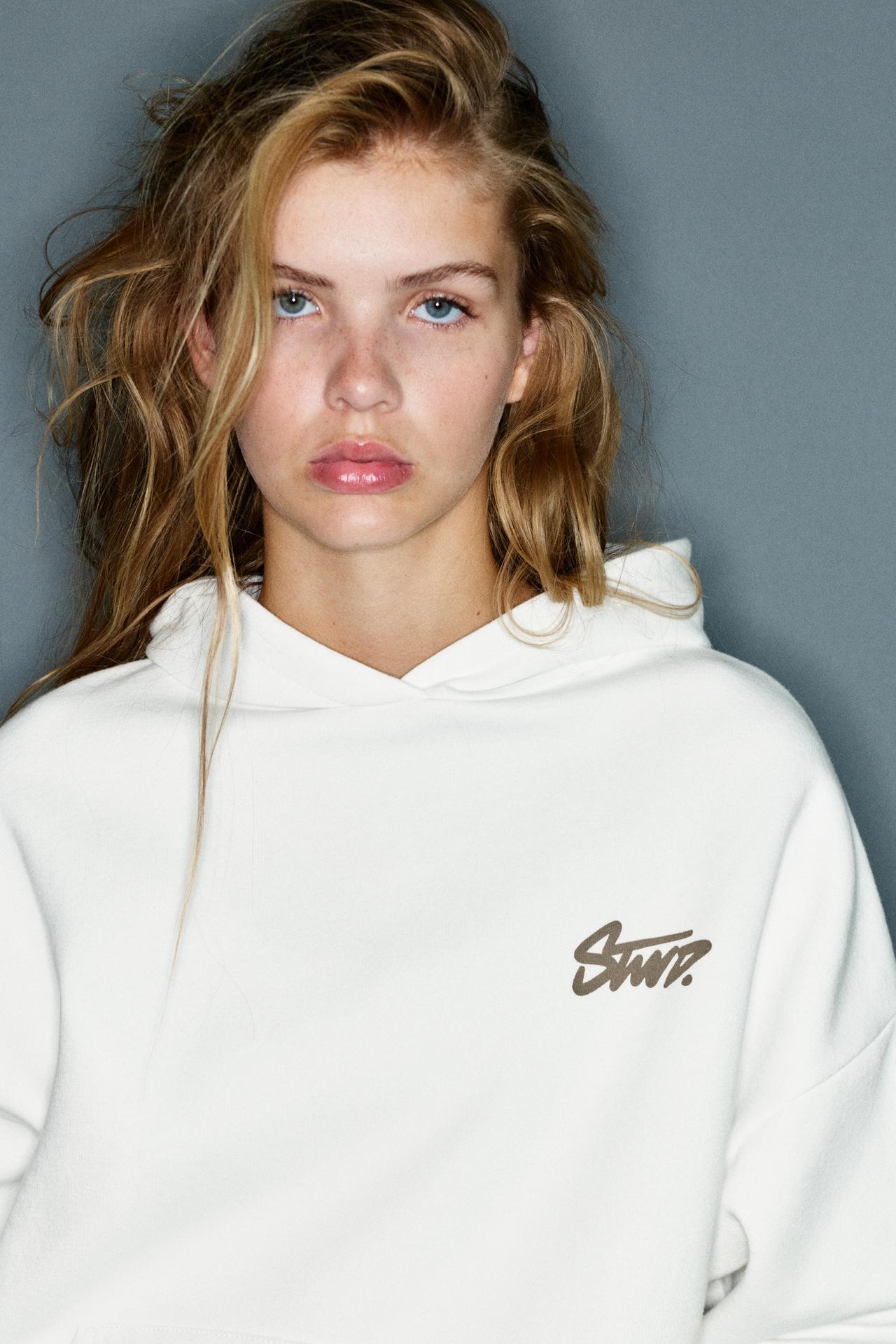 STWD leopard hoodie — Ice