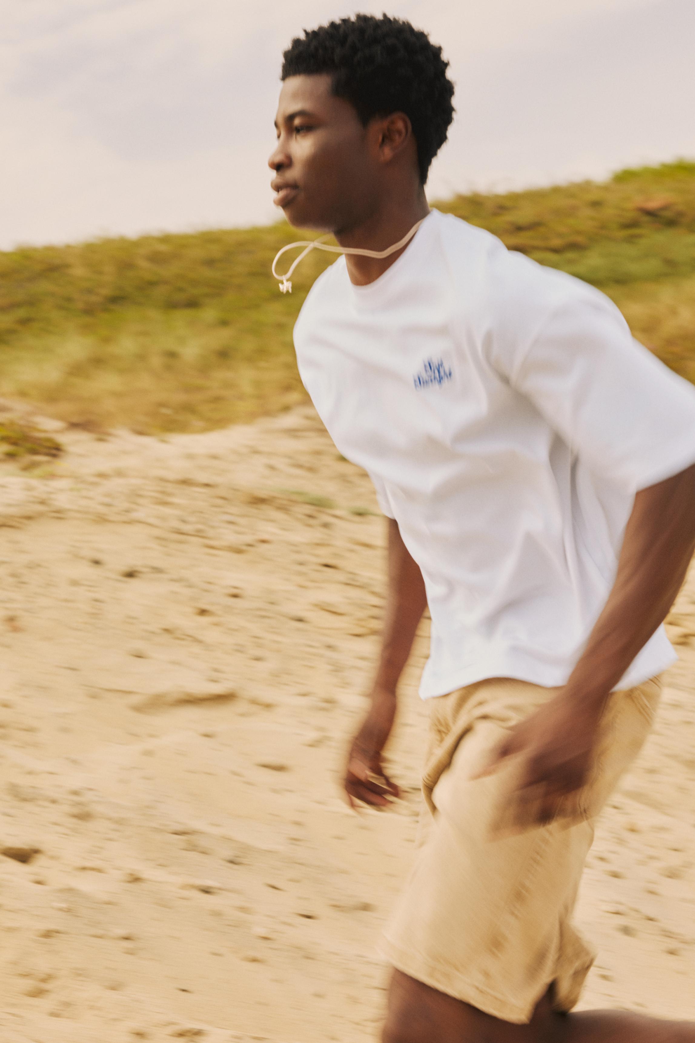 STWD peach graphic T-shirt — White