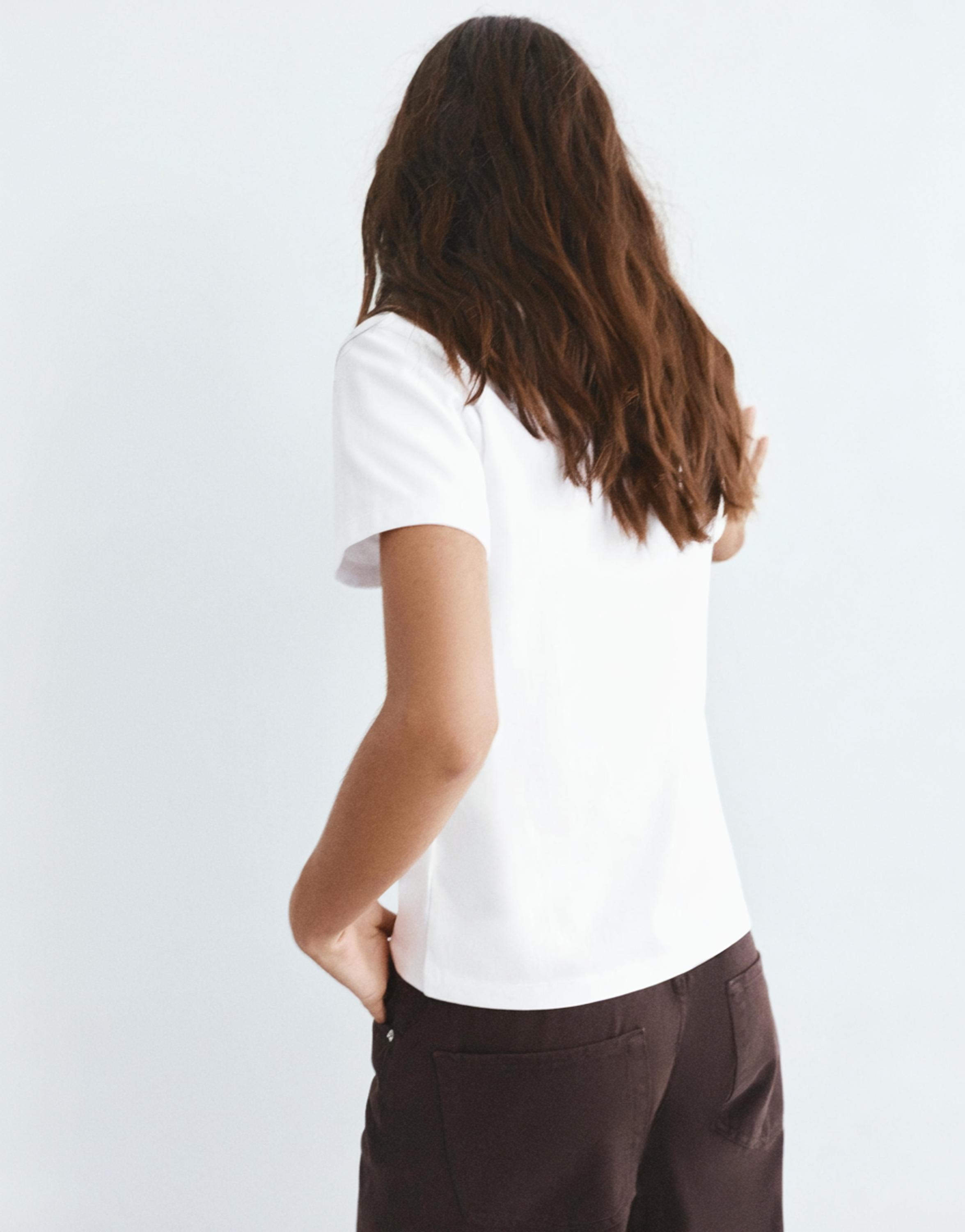 %100 pamuklu kısa kollu t-shirt - Görsel 36