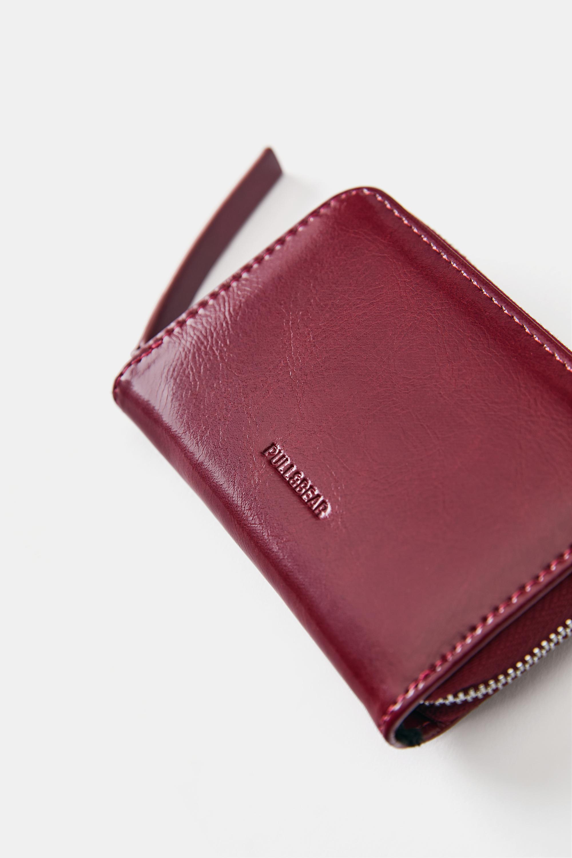 Plain wallet — Maroon