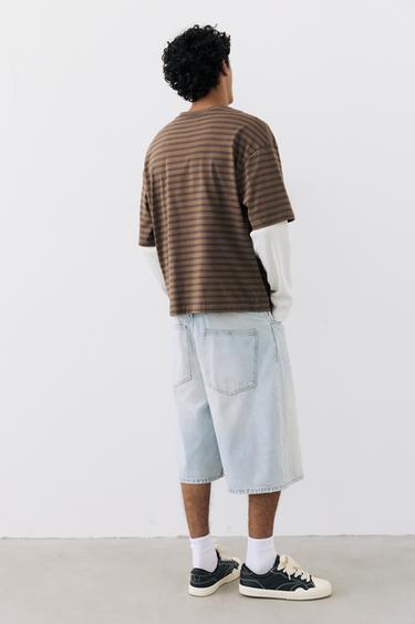 Double-layer long sleeve T-shirt — Striped 2