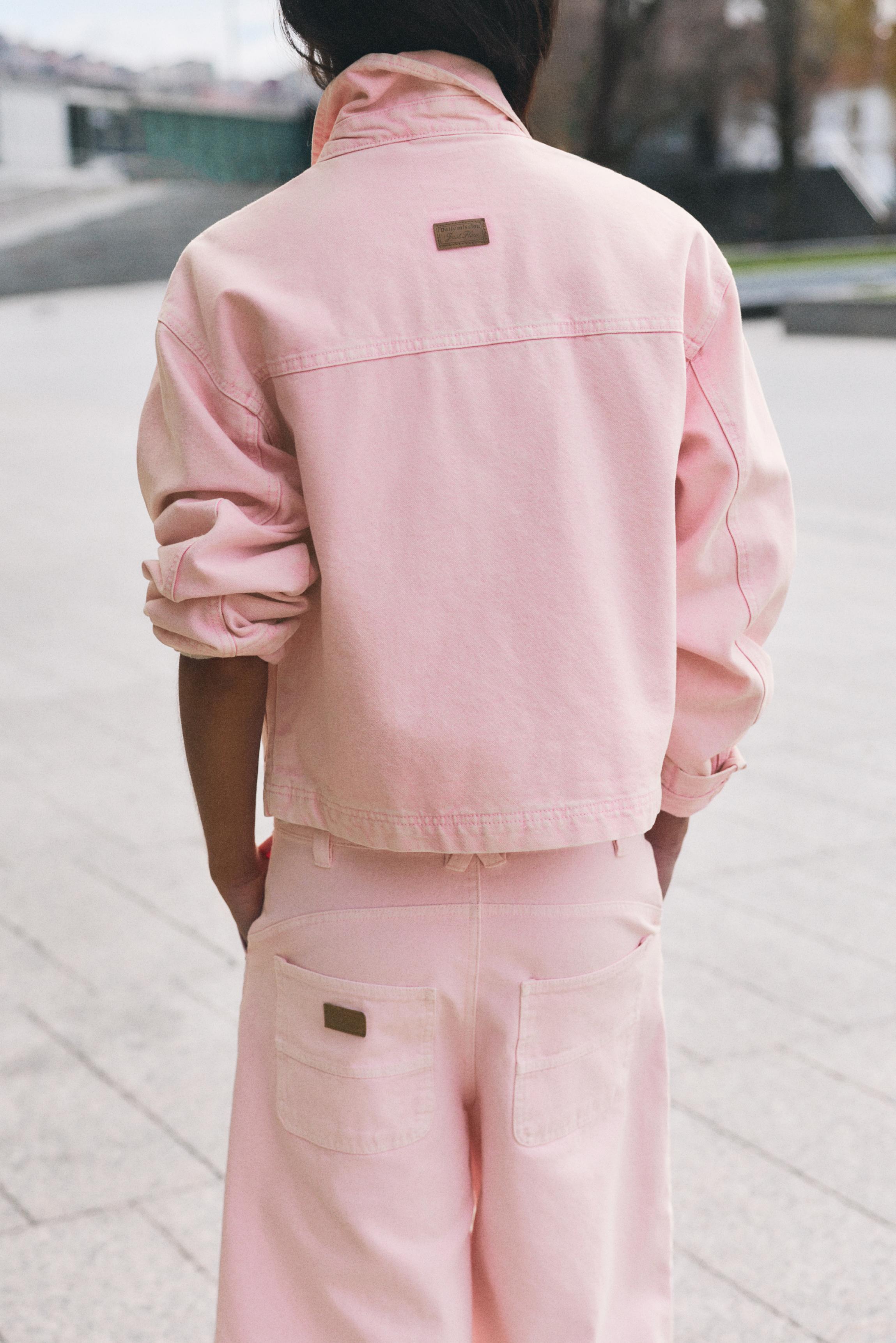 Pembe utility ceket - Görsel 17