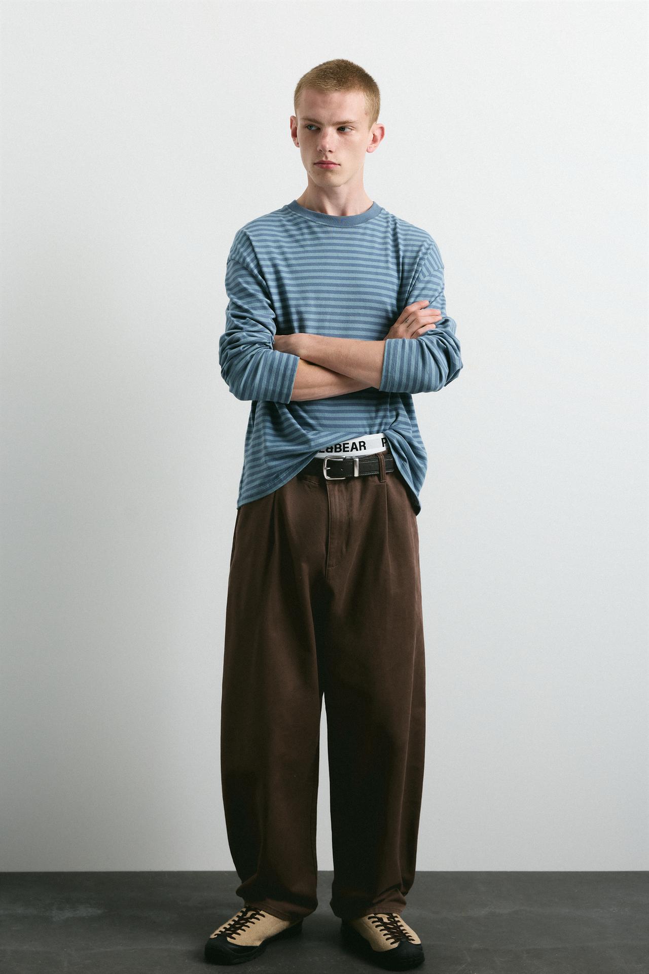 Baggy darted chinos — Brown