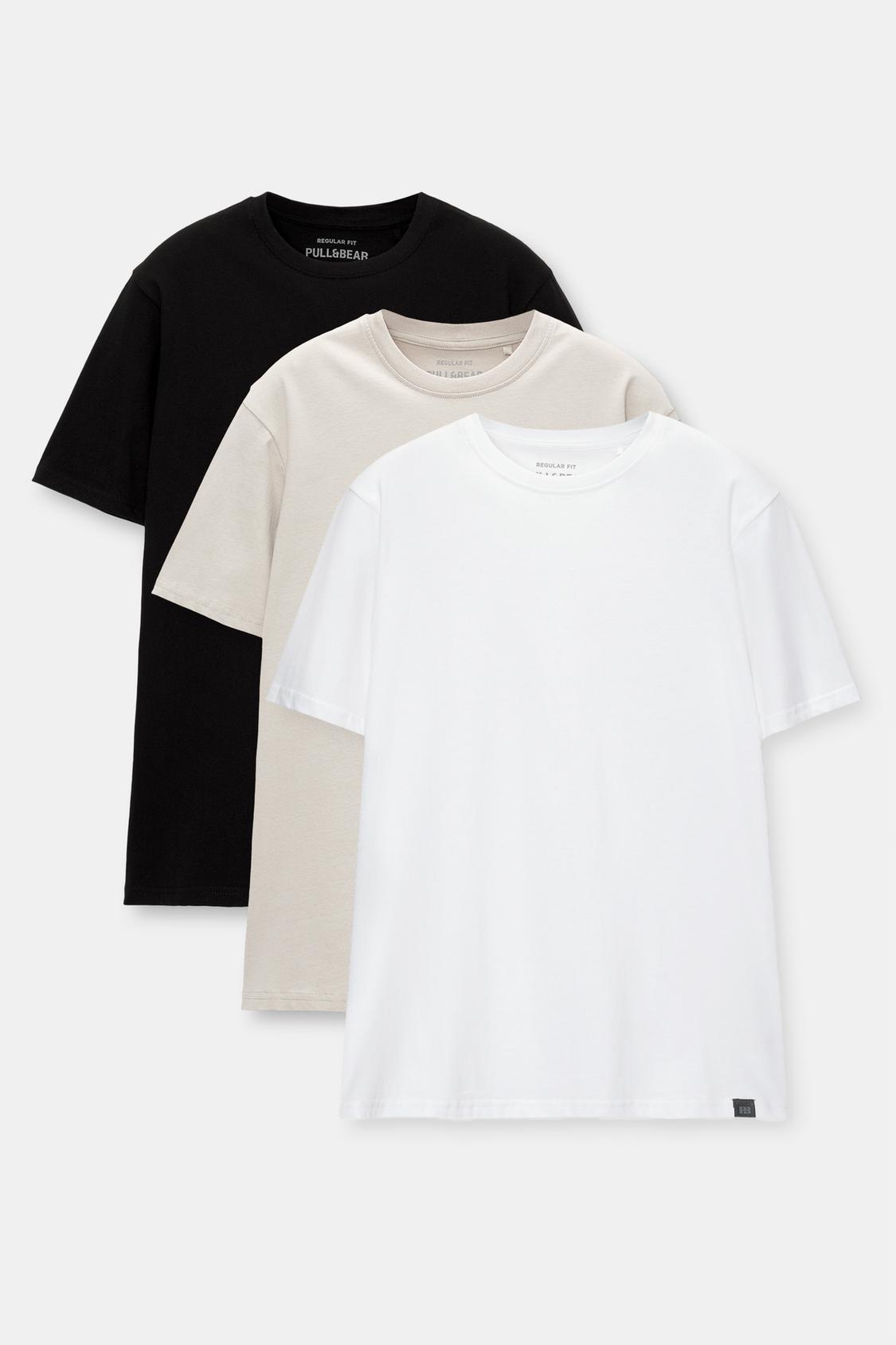 Camisetas Hombre Pull Camisetas De Manga Corta Pull And Bear Pack
