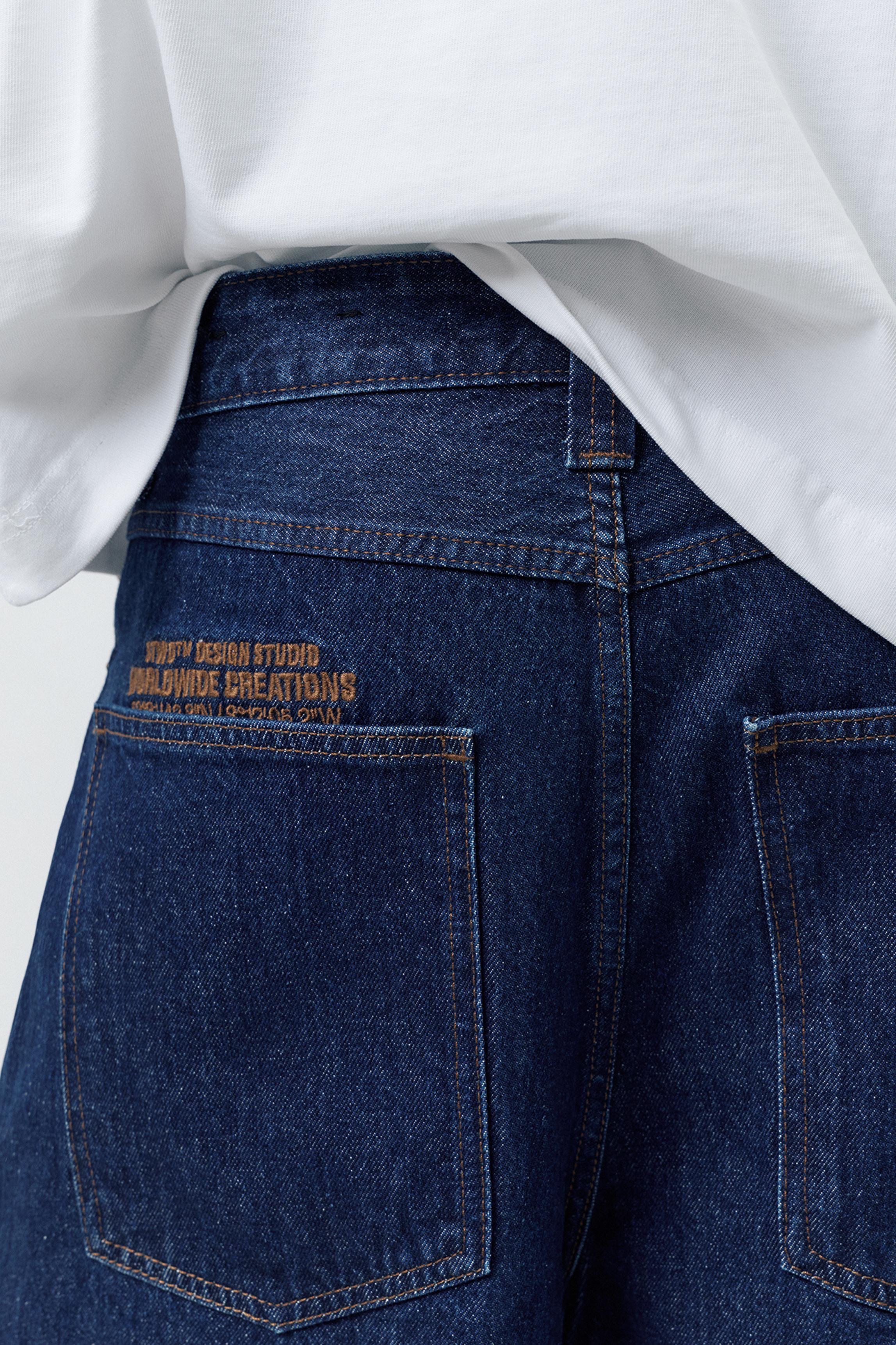 Skater denim Bermuda shorts — Navy
