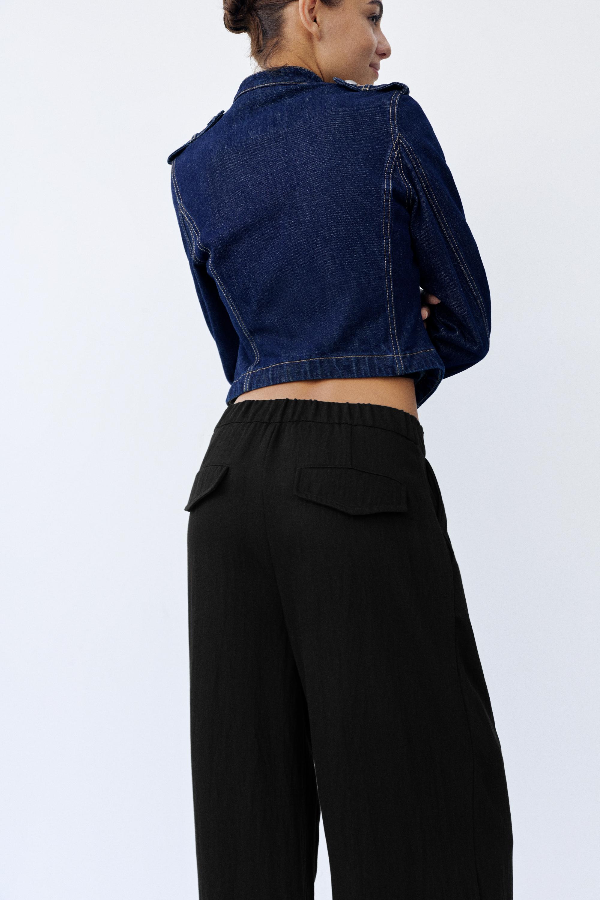 Denim jacket with toggle buttons — Navy