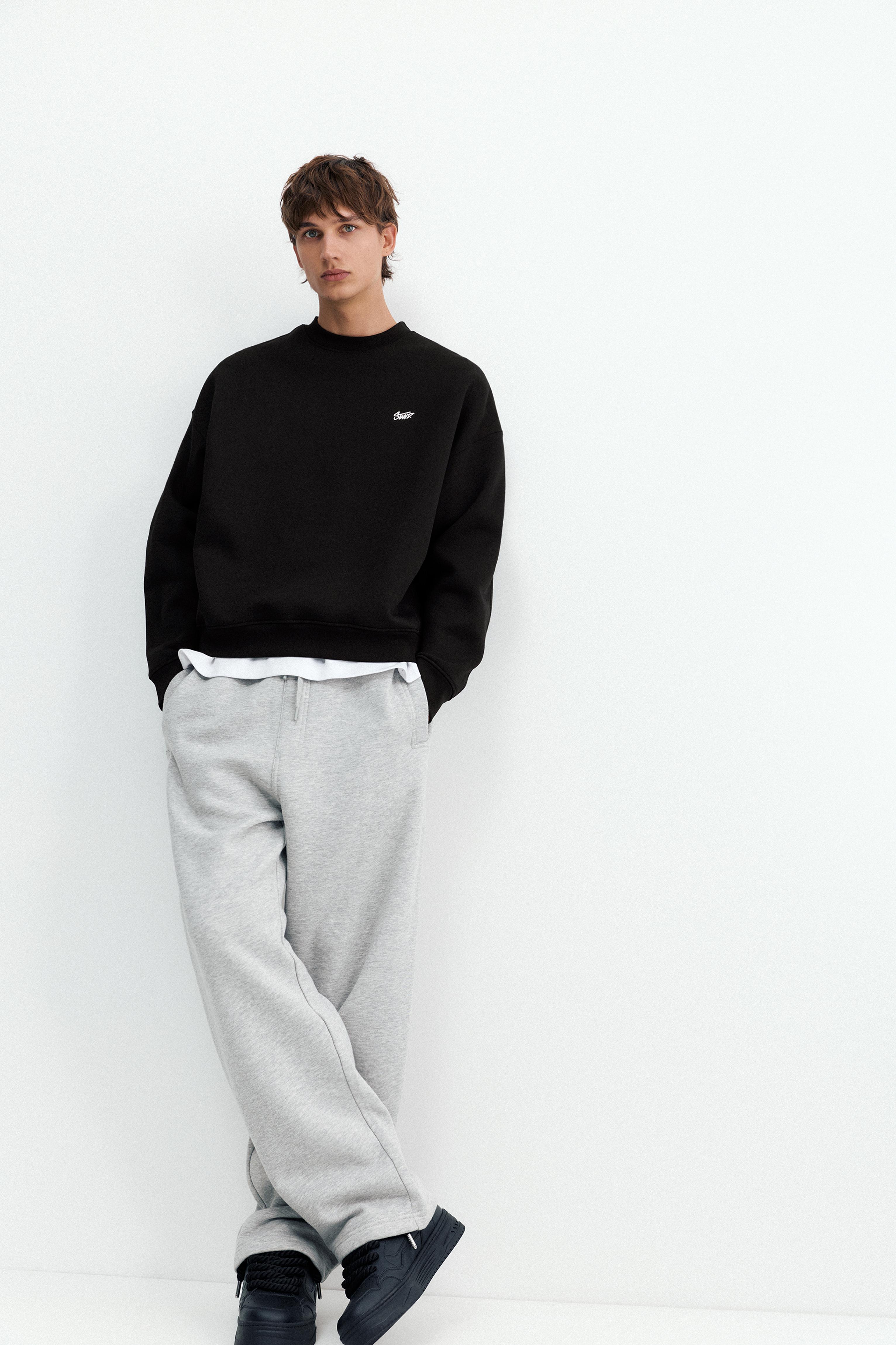STWD boxy sweatshirt — Black