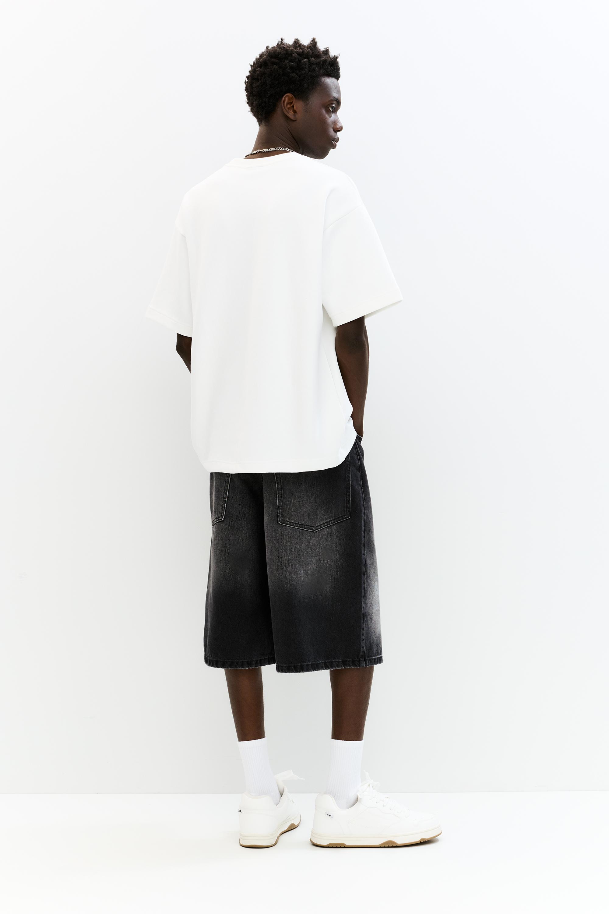 Basic short sleeve sweatshirt — Off white