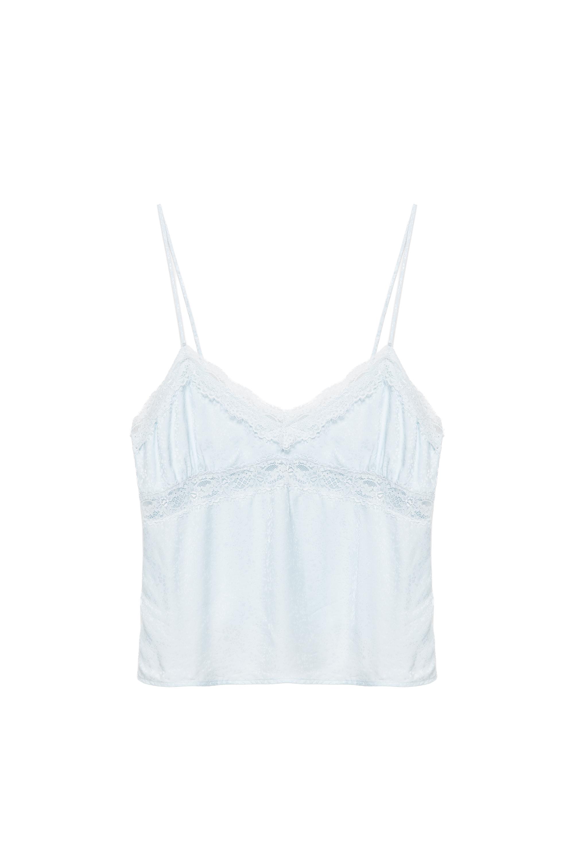 Pull&Bear Dantel detaylı askılı slip top