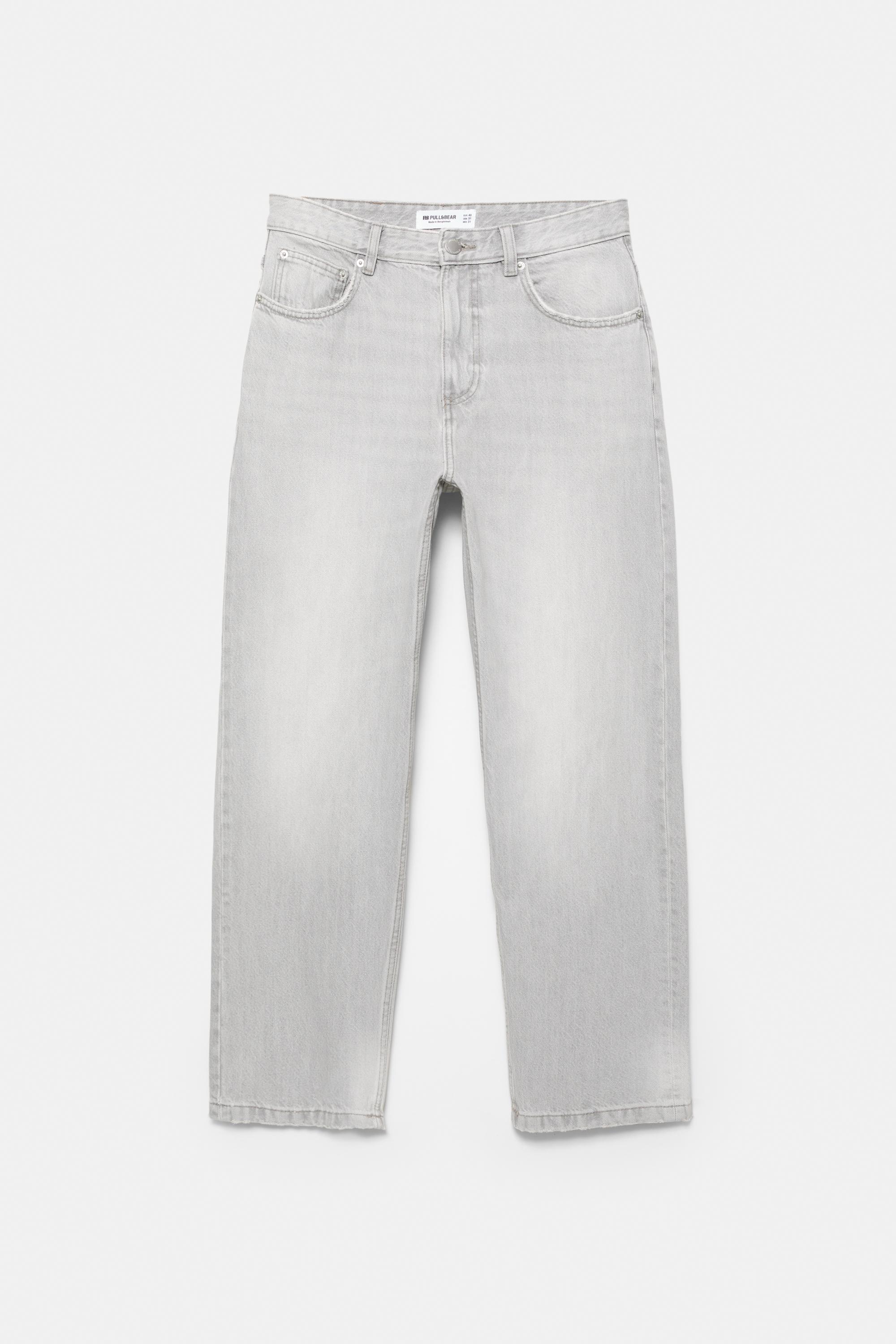 Straight-leg jeans — Pale grey