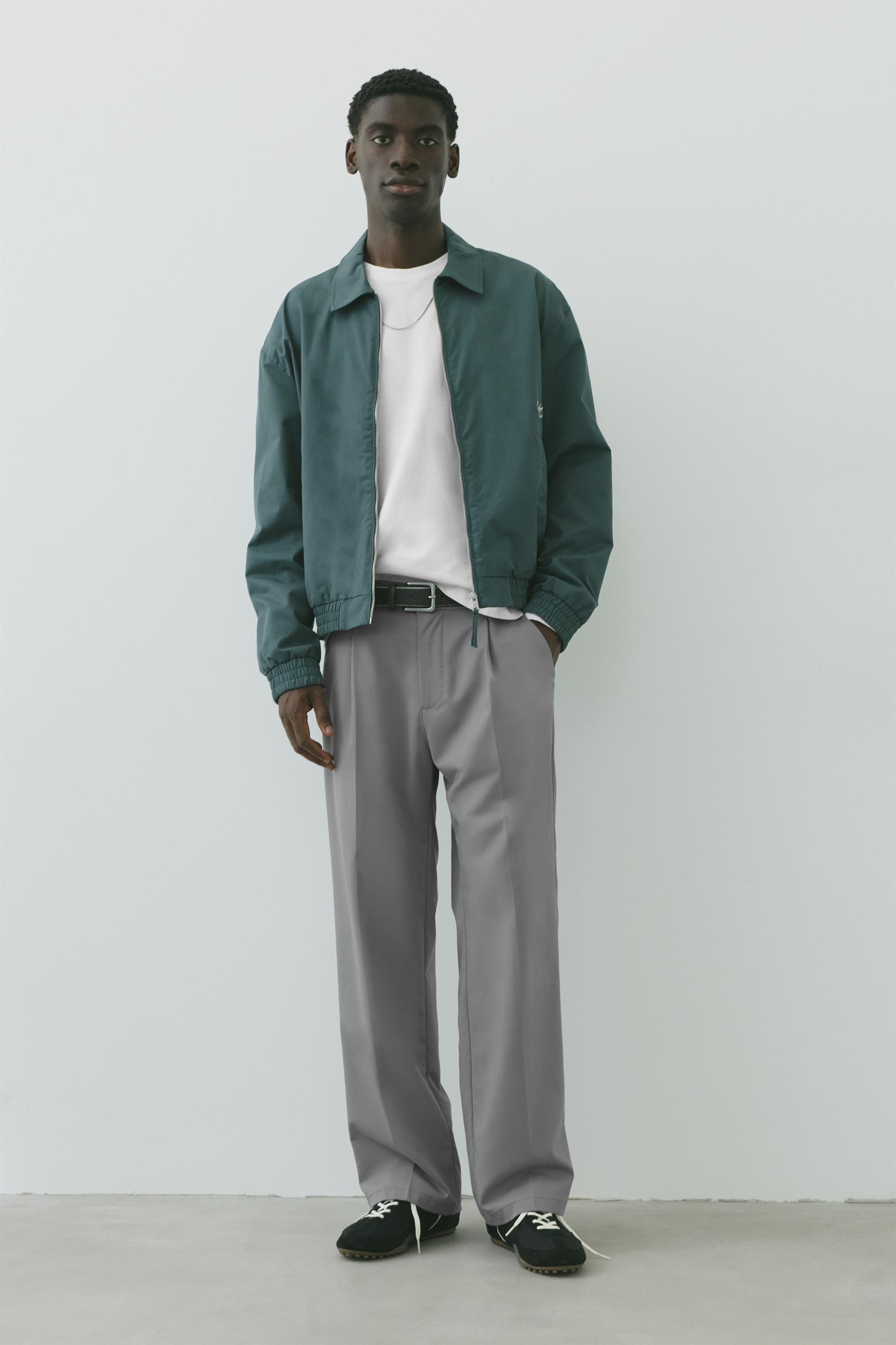 Wide-leg tailored trousers — Grey