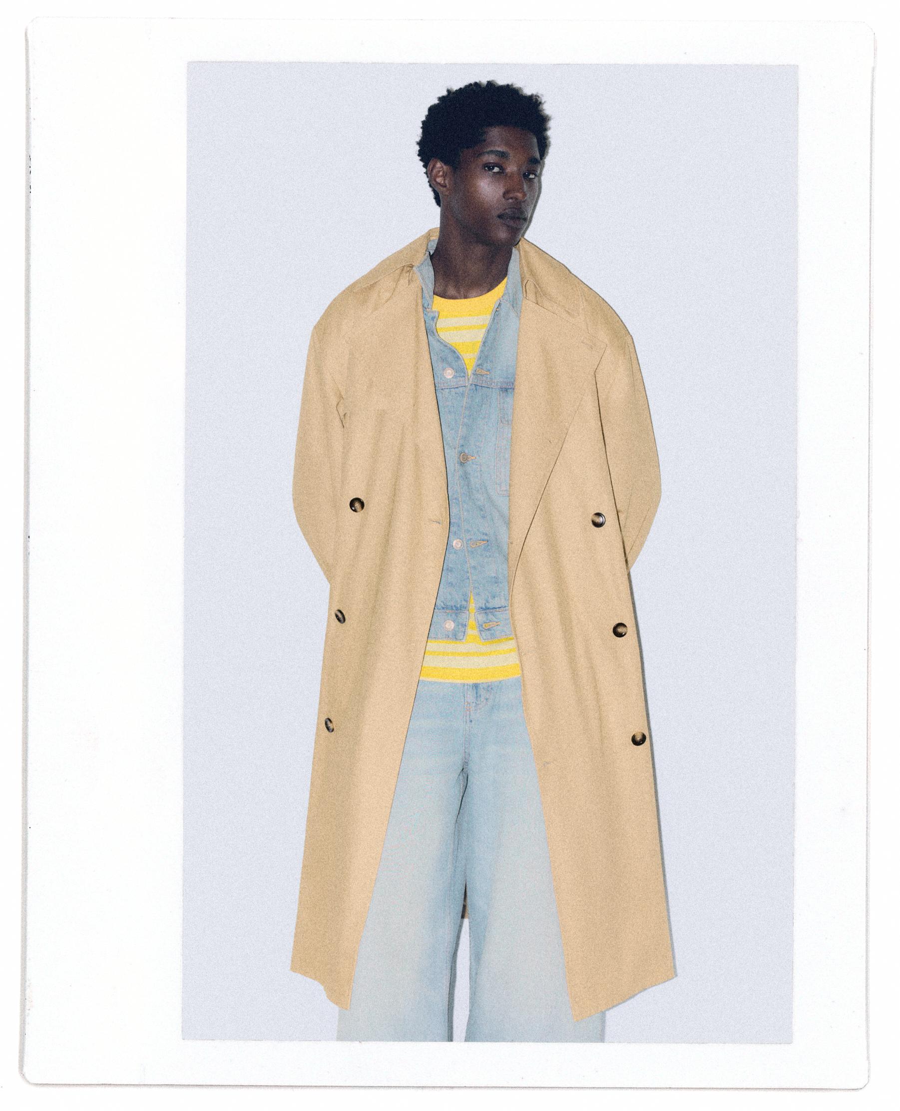 Long belted trench coat — Sand
