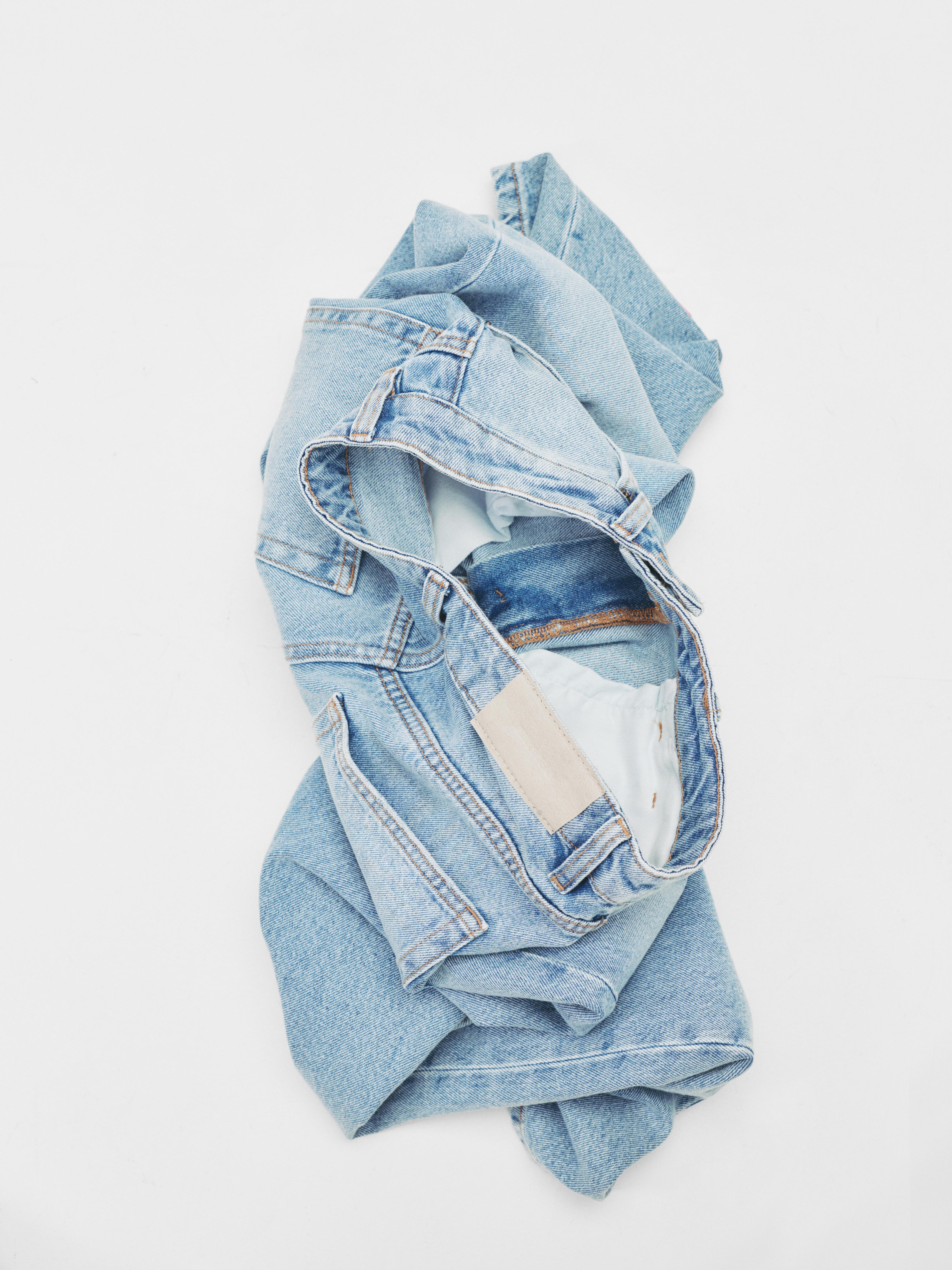 High-waist wide-leg jeans — Pale blue