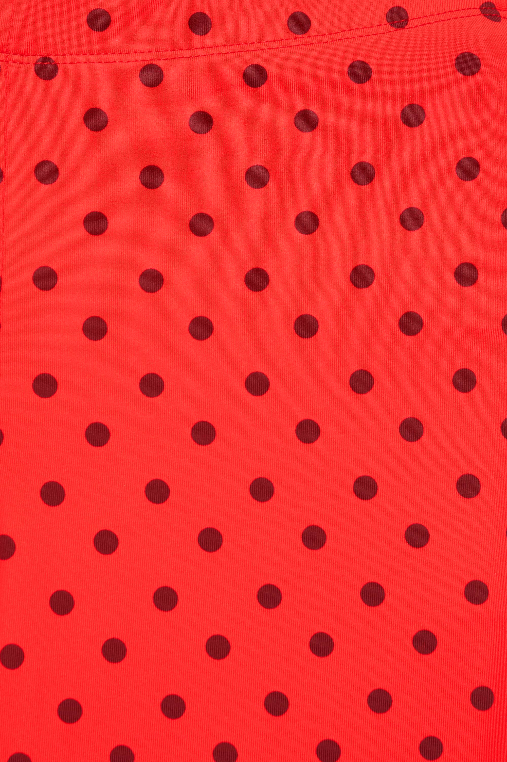 Polka dot capris — Red