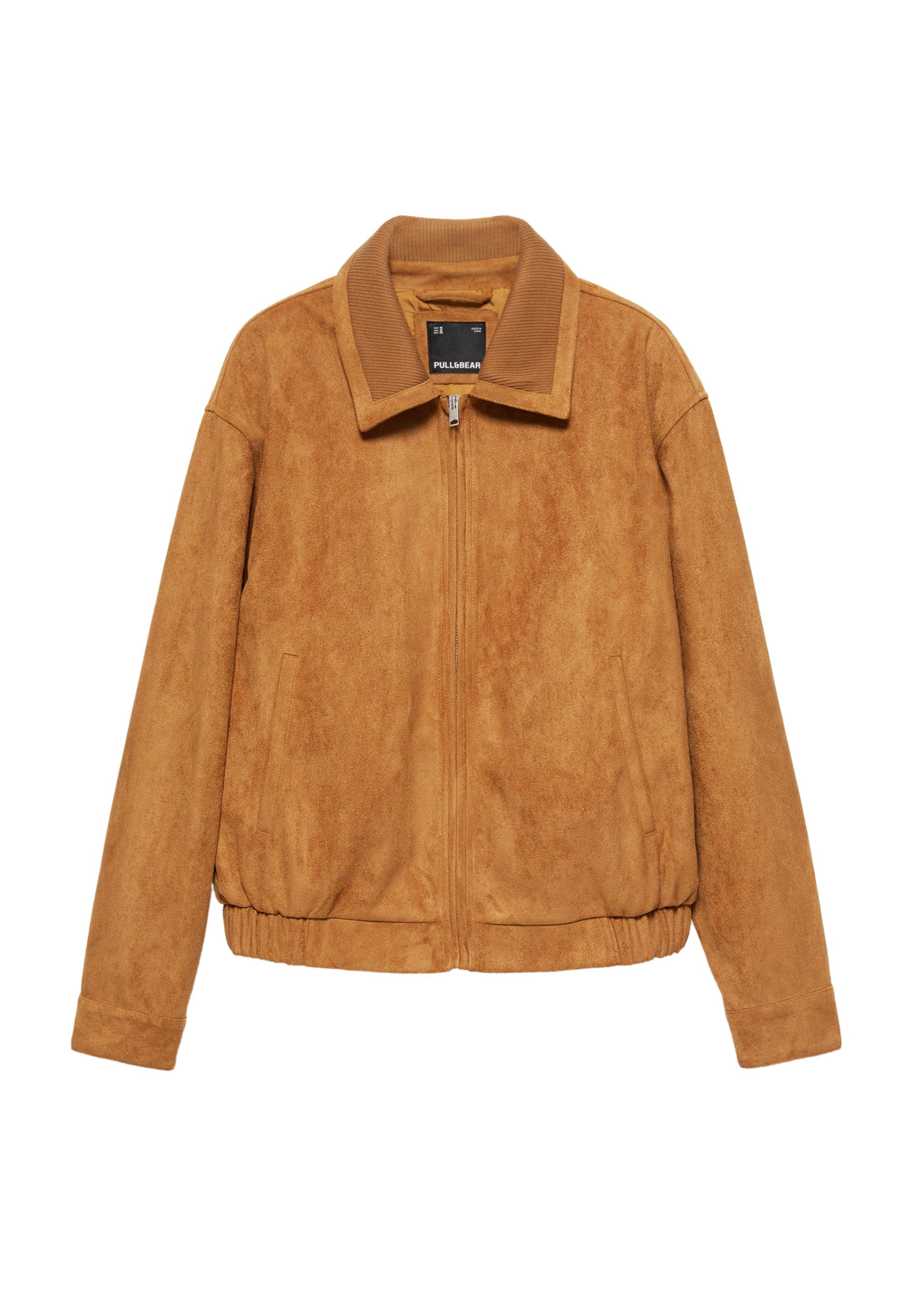 Faux suede jacket — Caramel