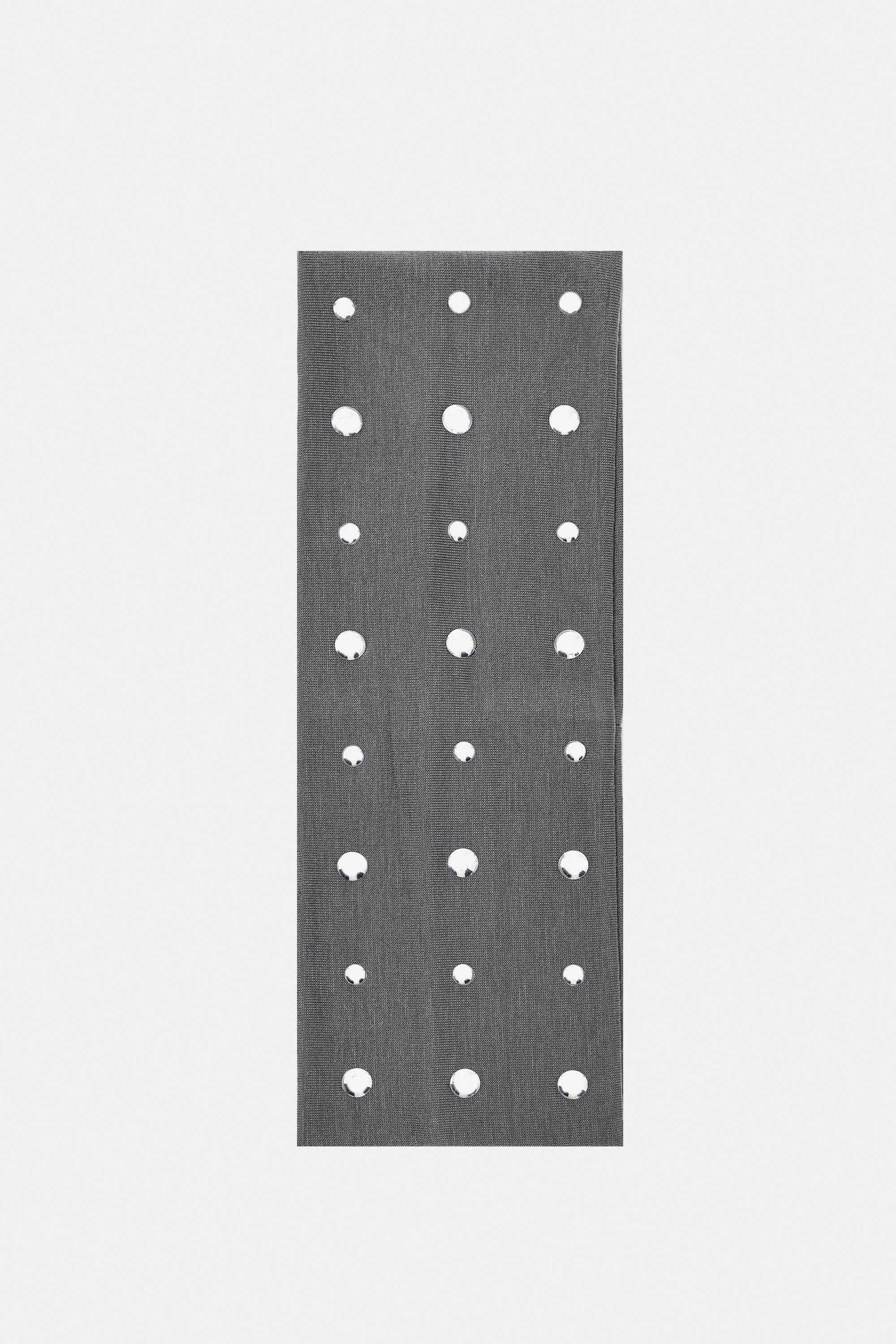 Studded stretch headband — Grey