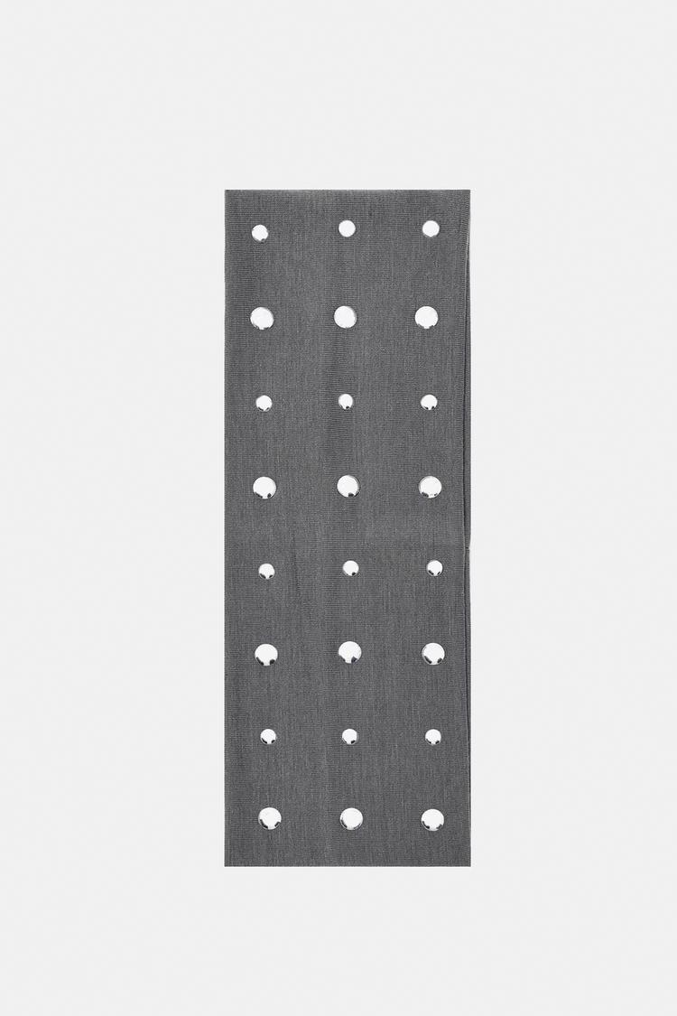 Studded stretch headband — Grey