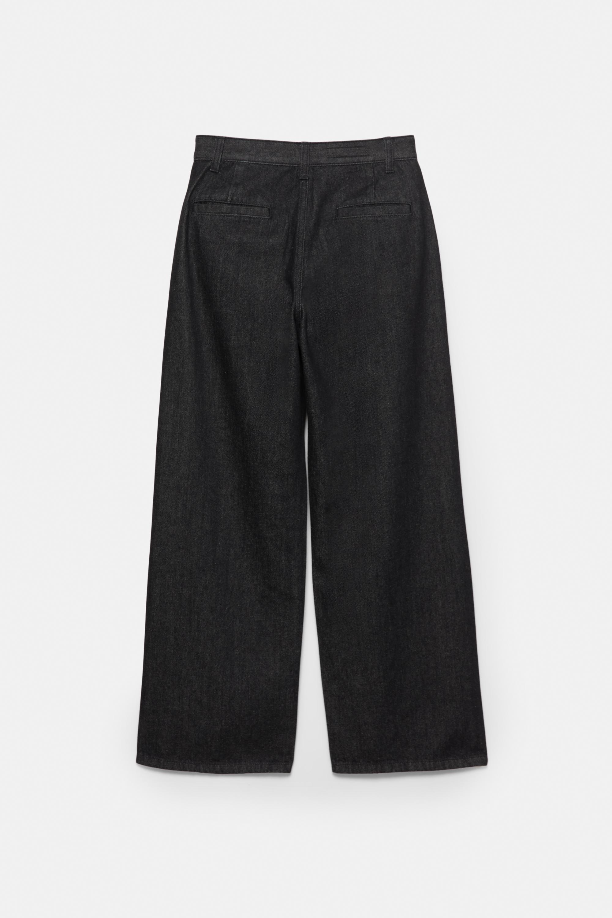 Relaxed fit wide-leg jeans — Black