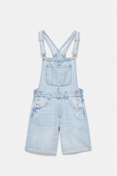 Short denim dungarees — Pale blue 6