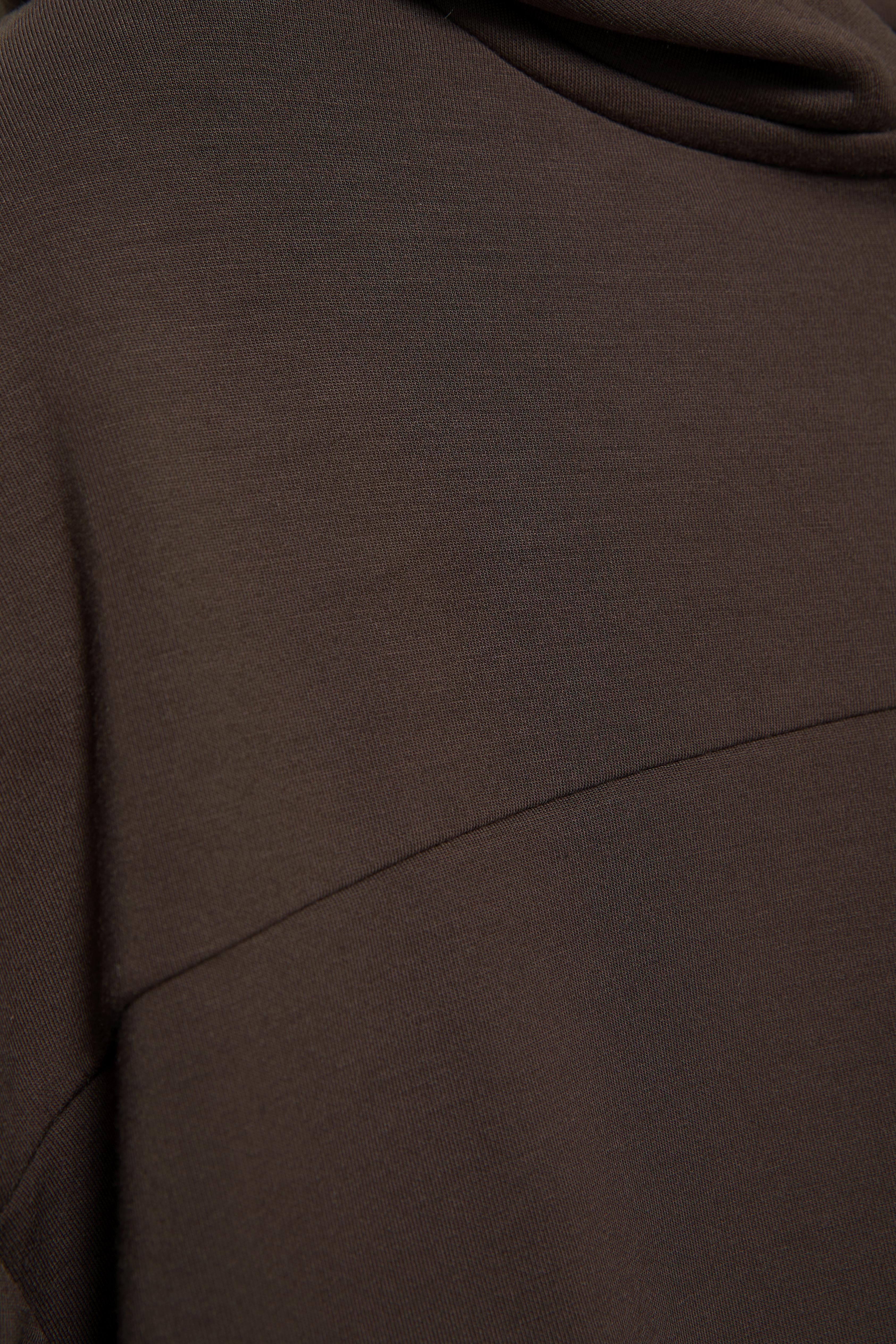 Soft touch hooded sweatshirt — Brown