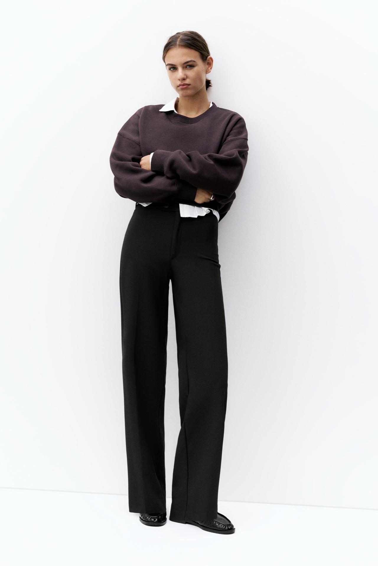 Darted smart trousers — Black