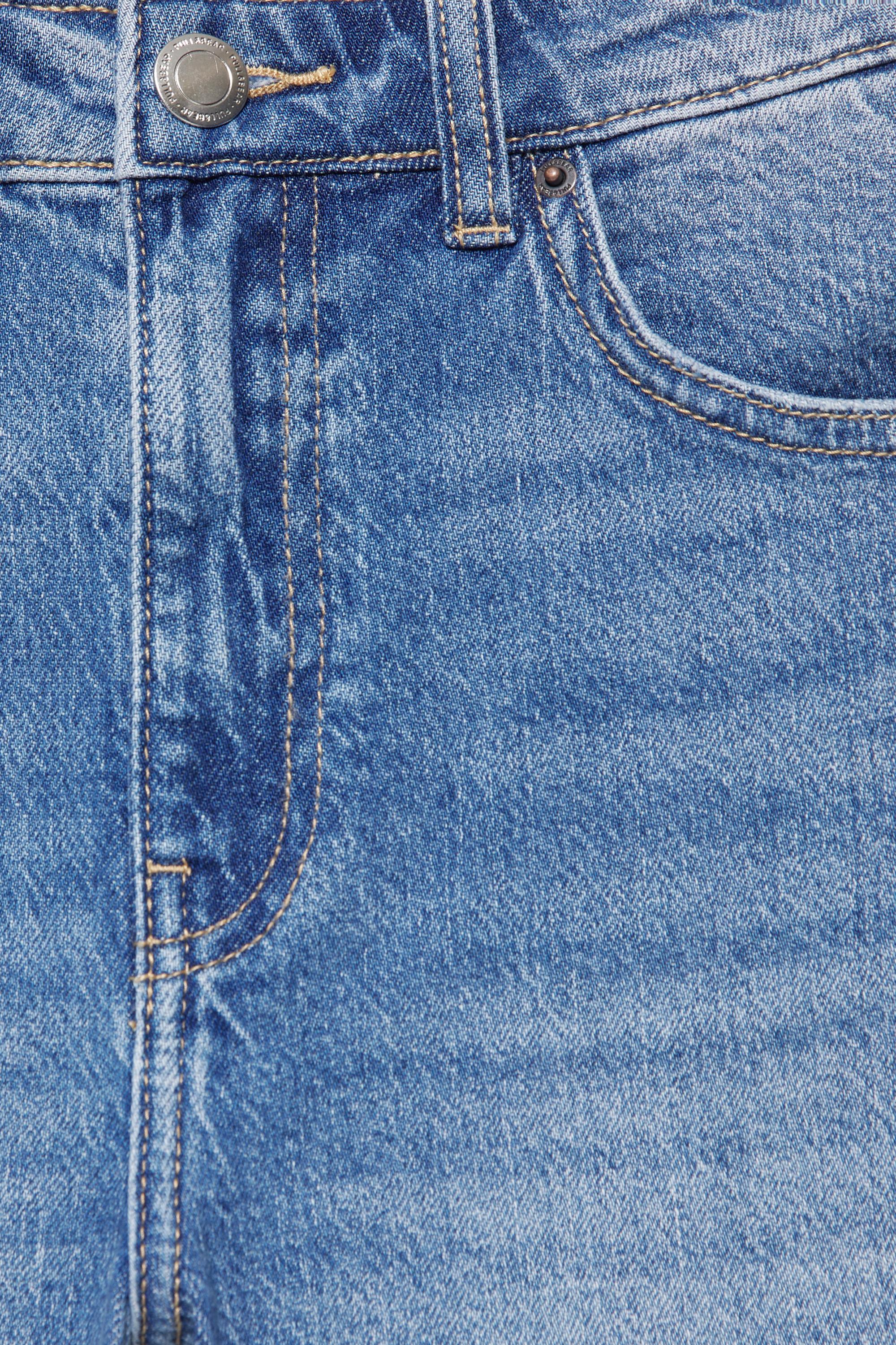 High-waist slim fit jeans — Medium blue