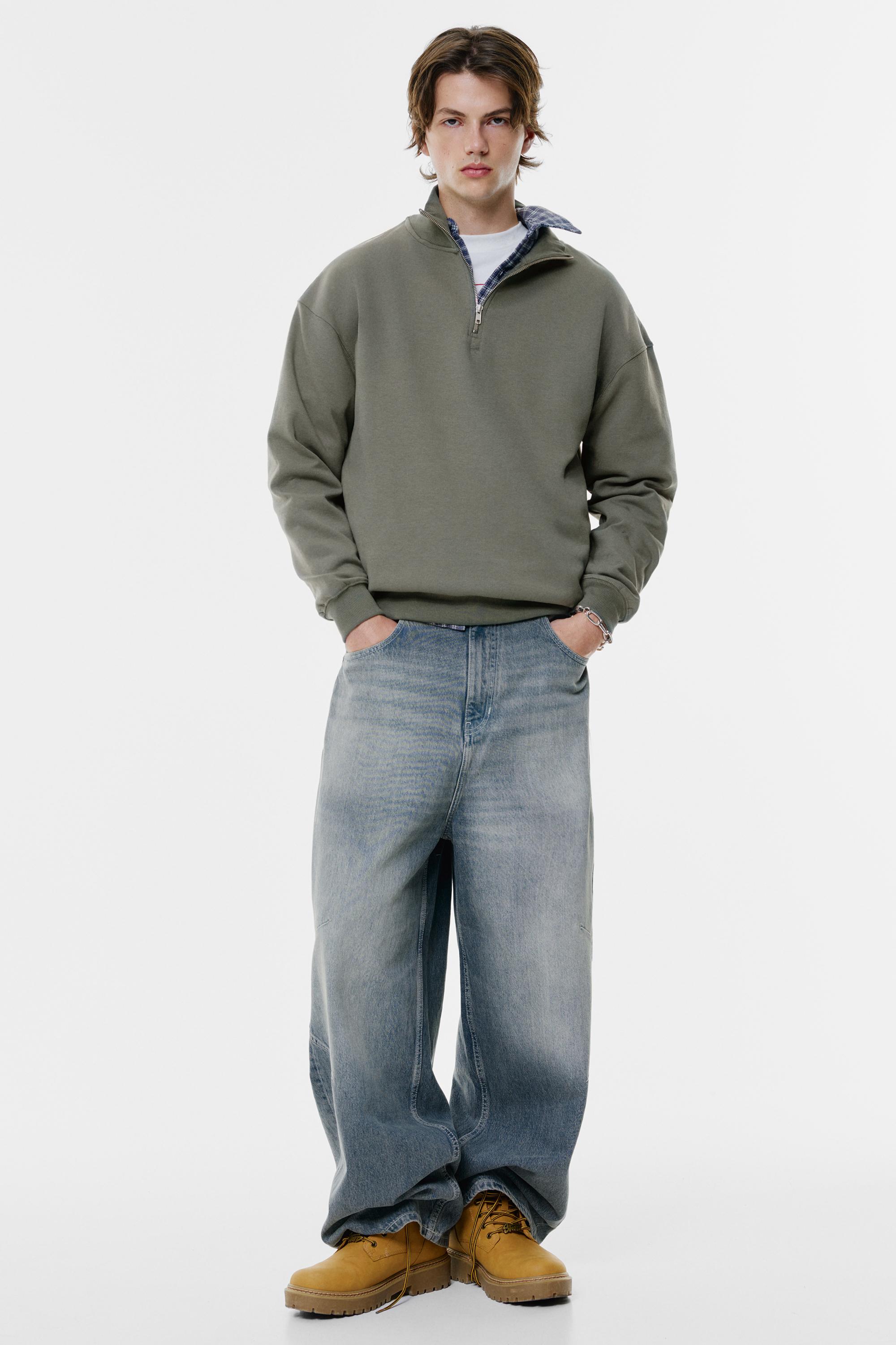 Sweatshirt Mit Reißverschlusskragen