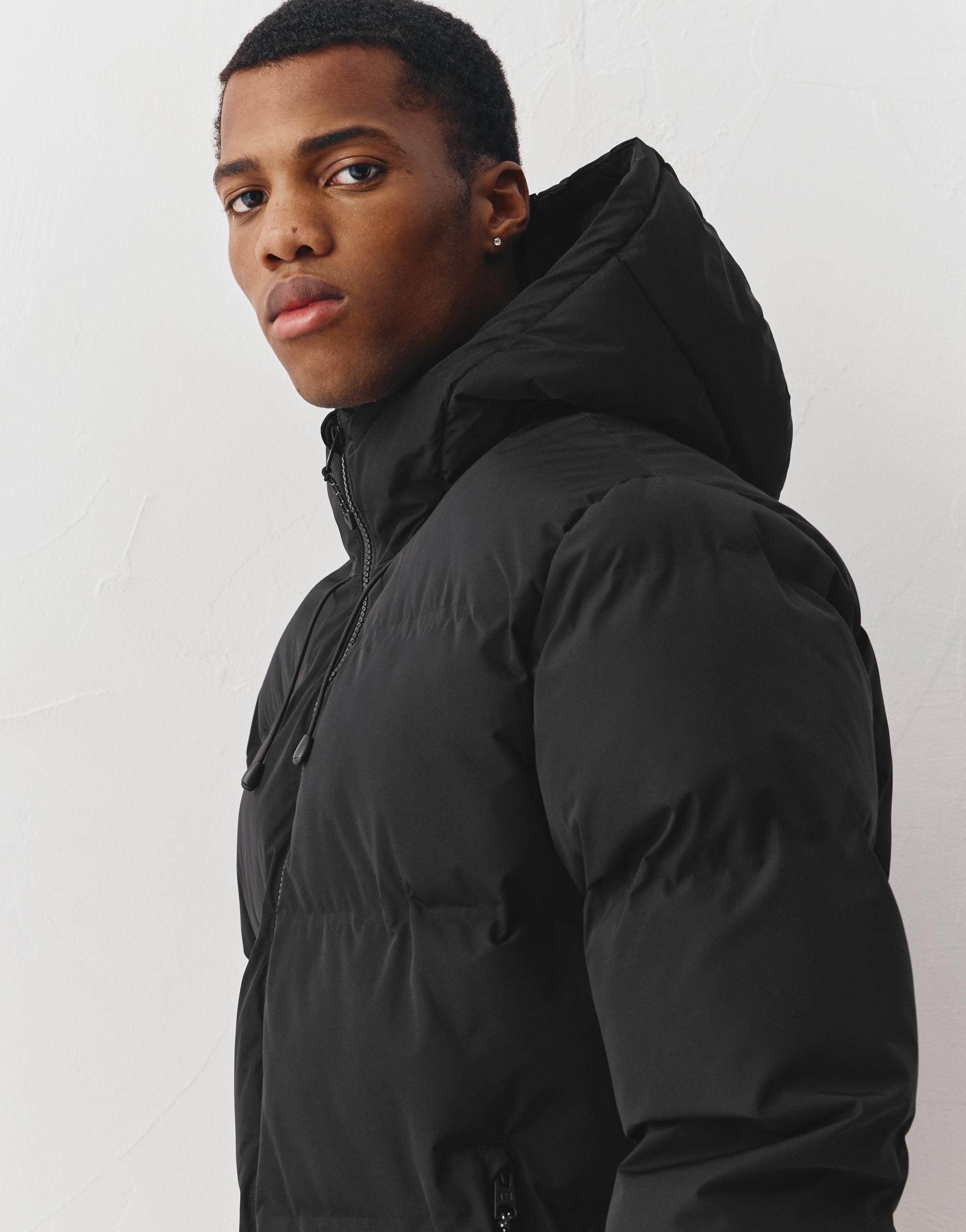 Kapüşonlu, ısıyla mühürlenmiş şişme ceket - Görsel 8