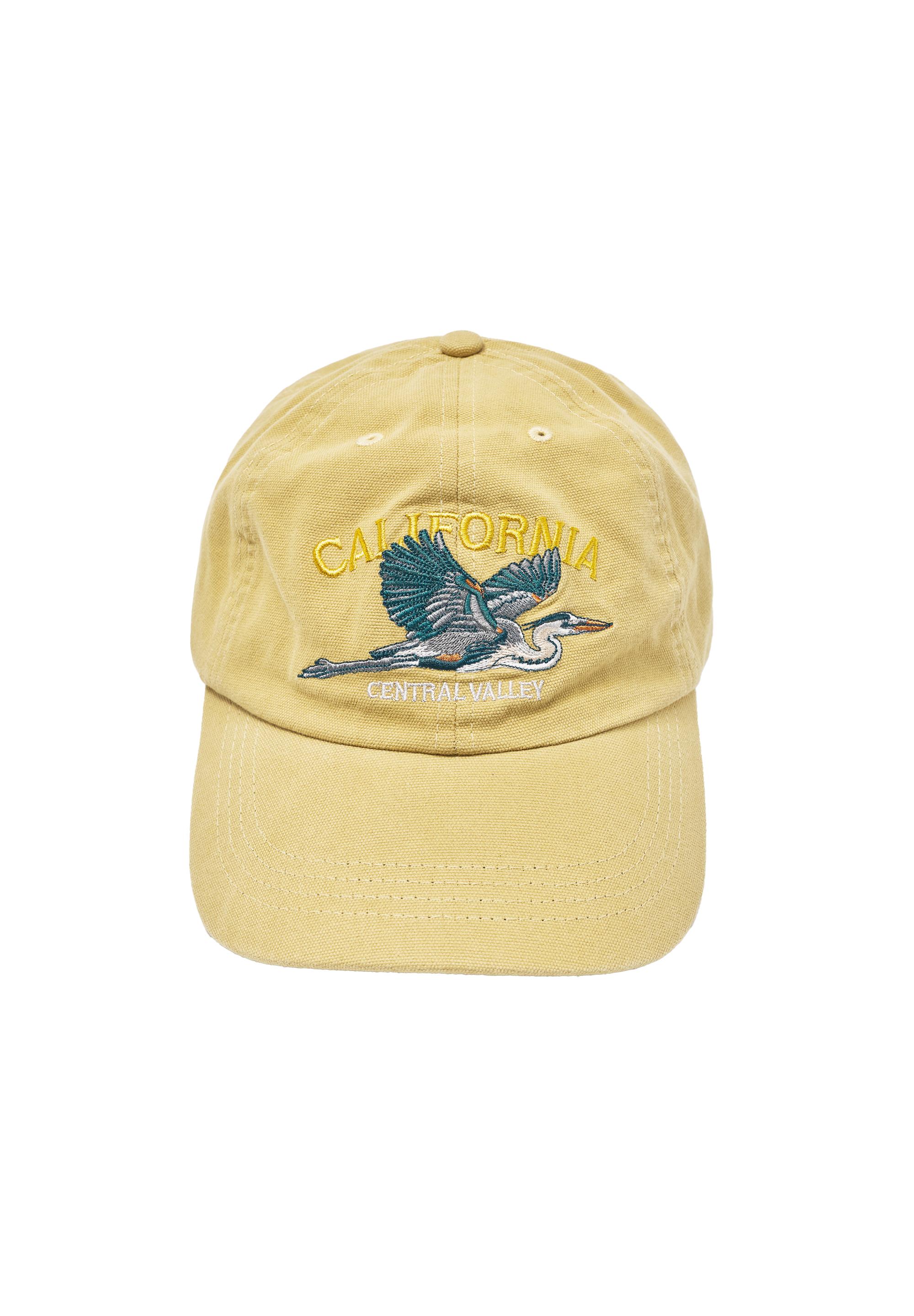 California embroidered cap — Mustard