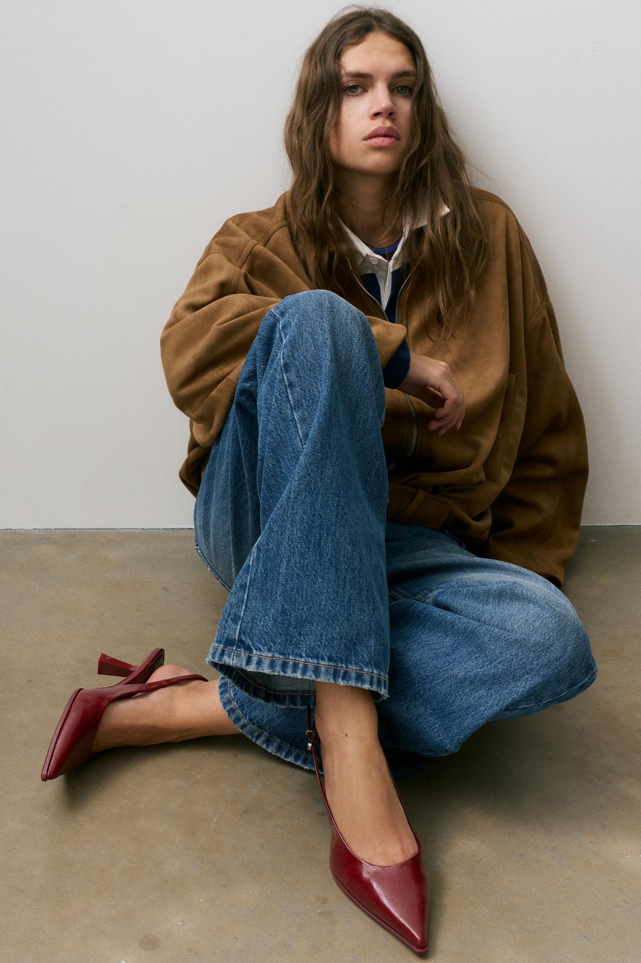 Patent slingback heels — Maroon