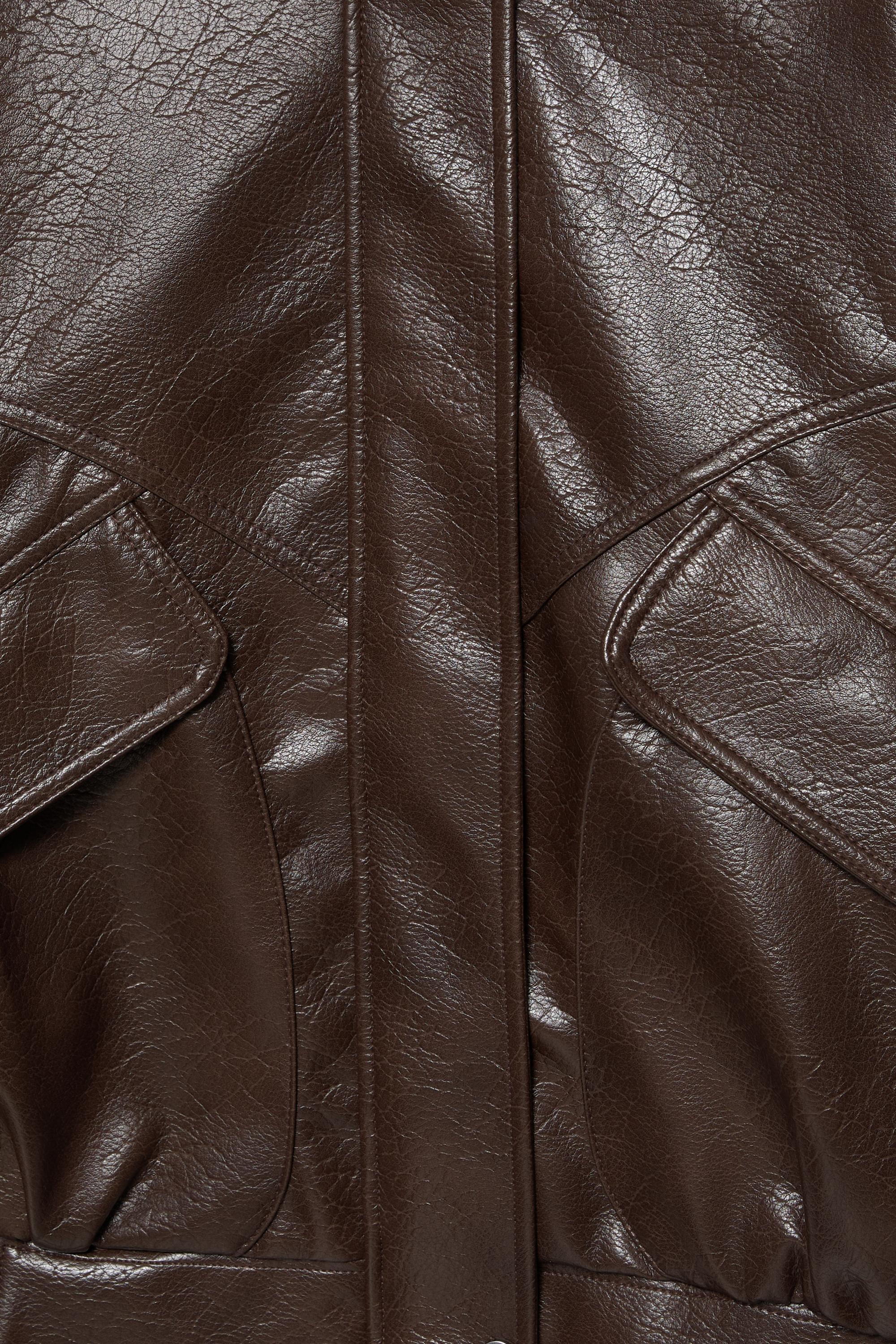 Suni deri ceket - Görsel 5