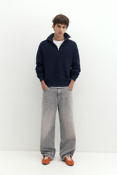 Quarter-zip jumper — Navy 4