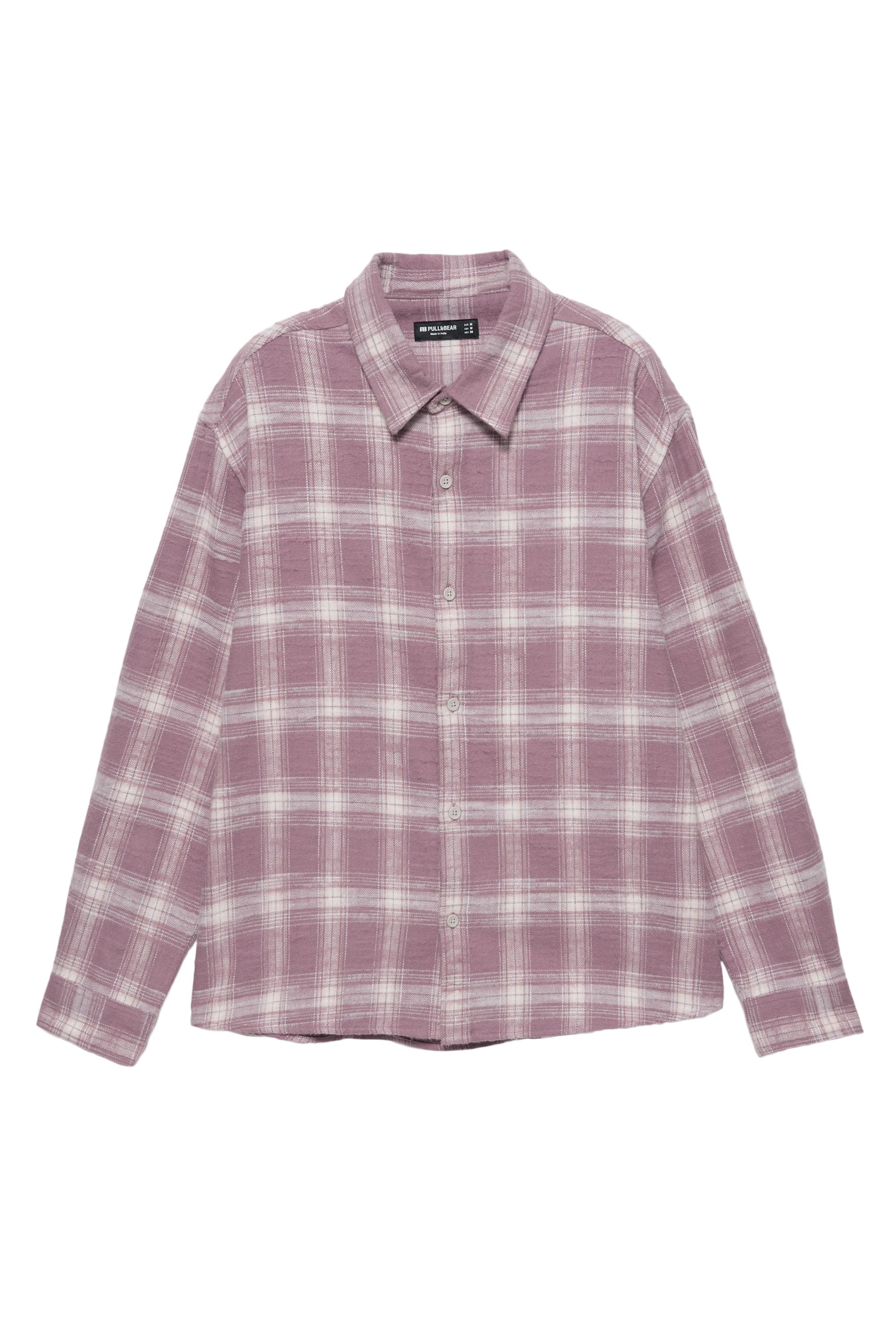 Kareli uzun kollu gömlek - Görsel 20