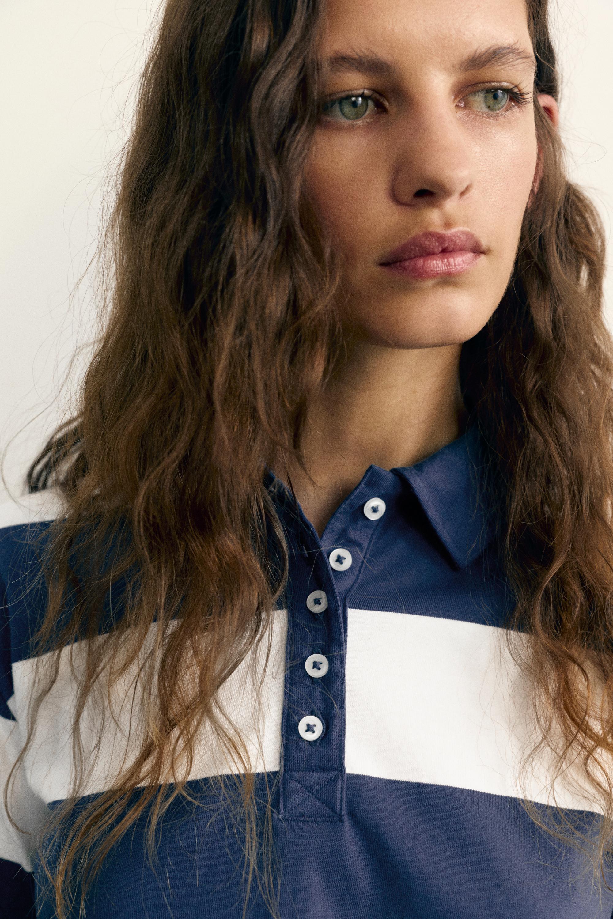 Pull&Bear Uzun kollu polo t-shirt