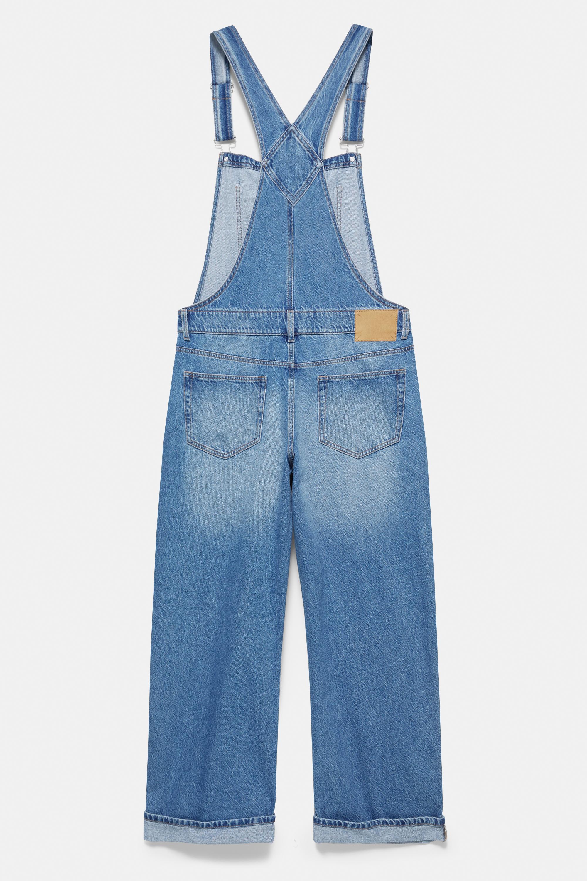 Long denim dungarees — Blue
