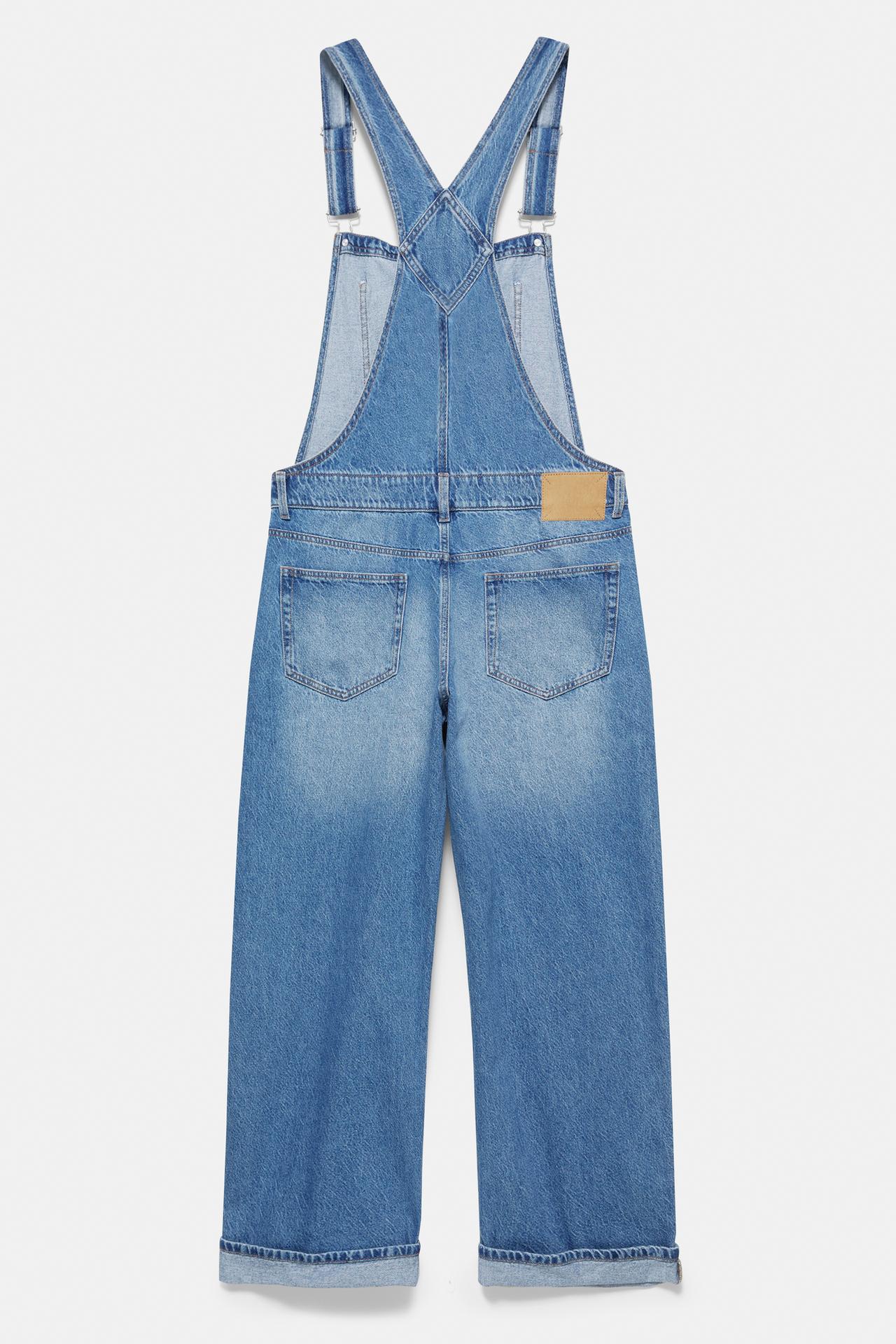 Long denim dungarees — Blue