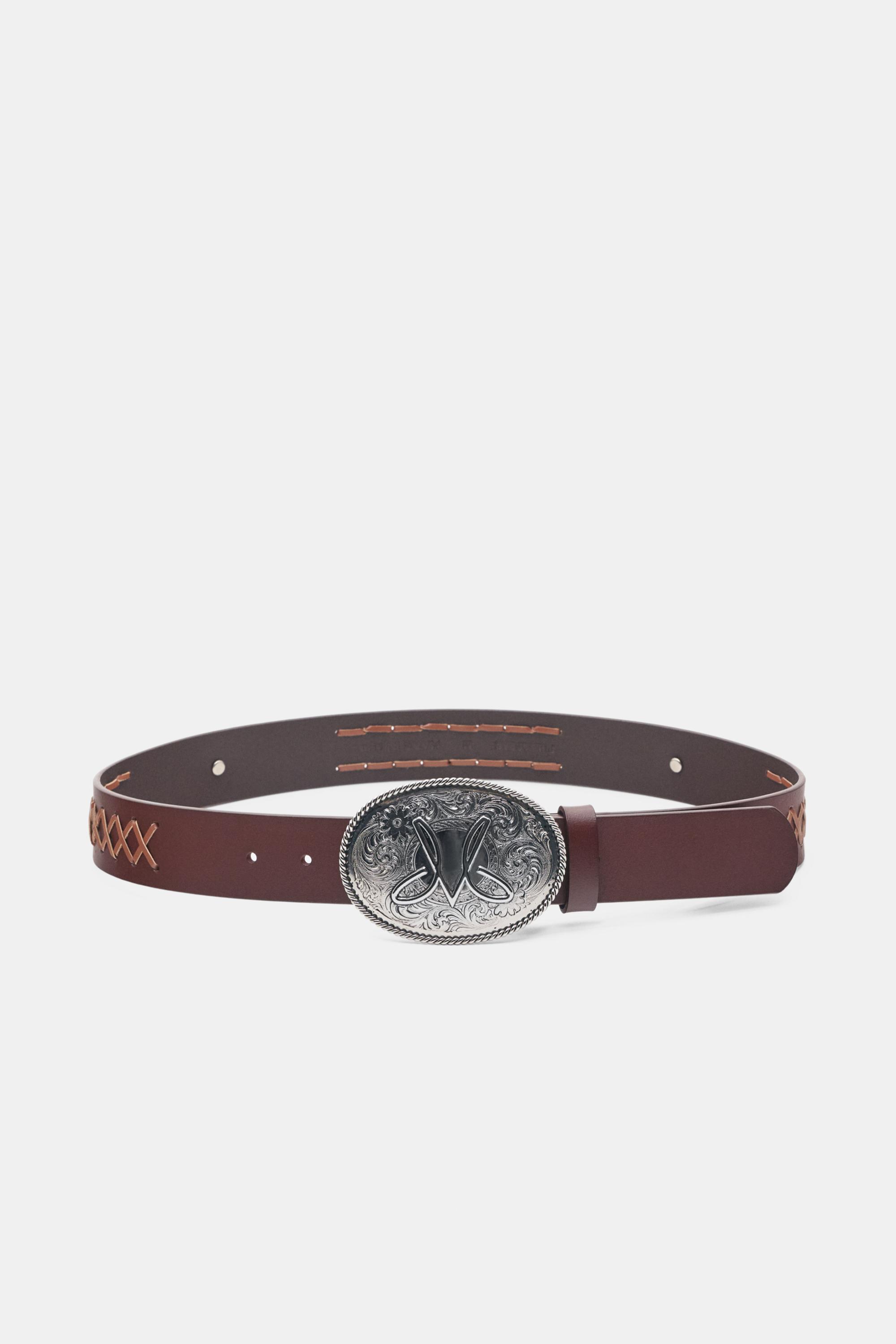 Montserrat Messeguer 100% leather belt — Brown