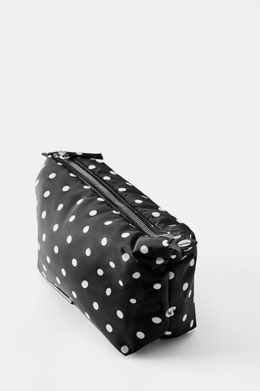 Polka dot nylon toiletry bag — Black 3
