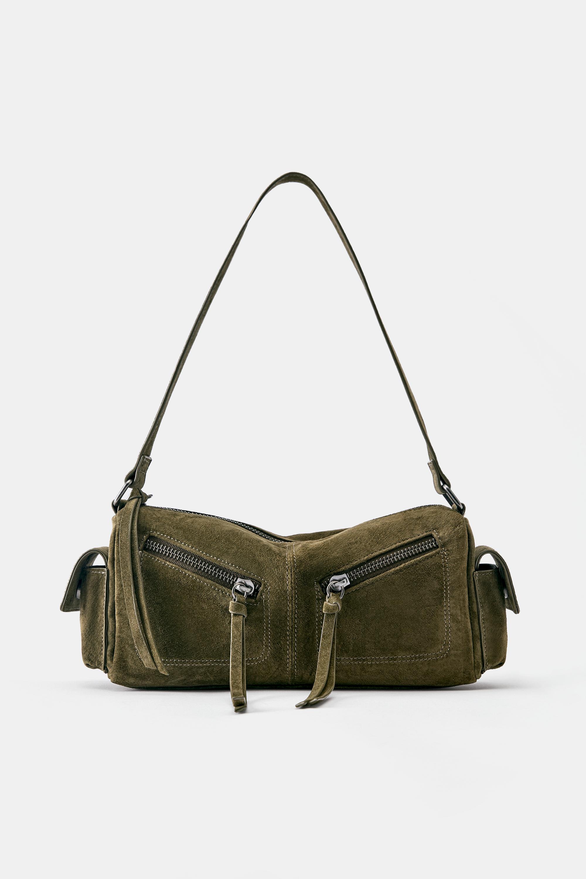 Bolso de hombro multipocket piel