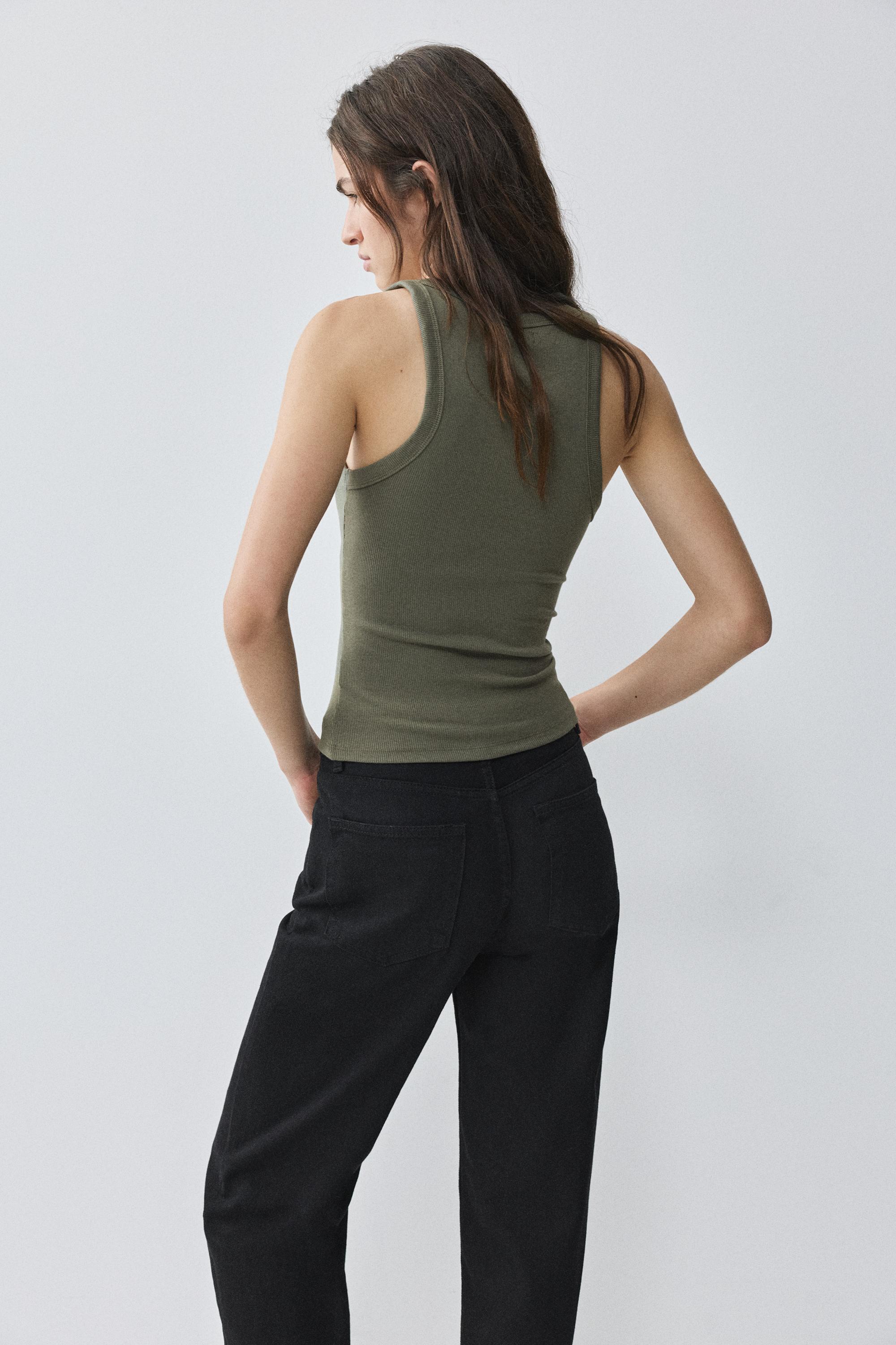 Basic tank top — Khaki