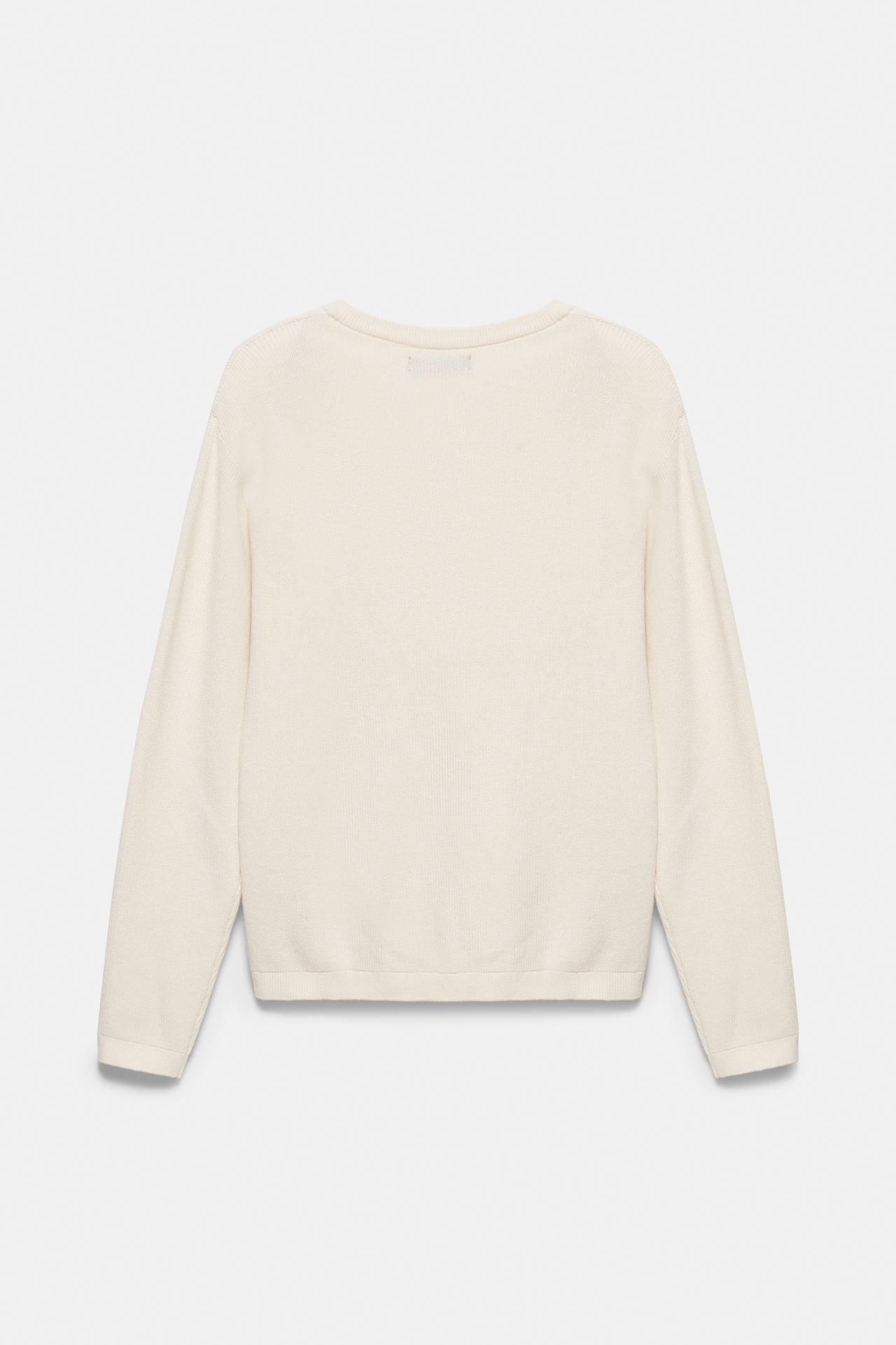 Henley collar jumper — White