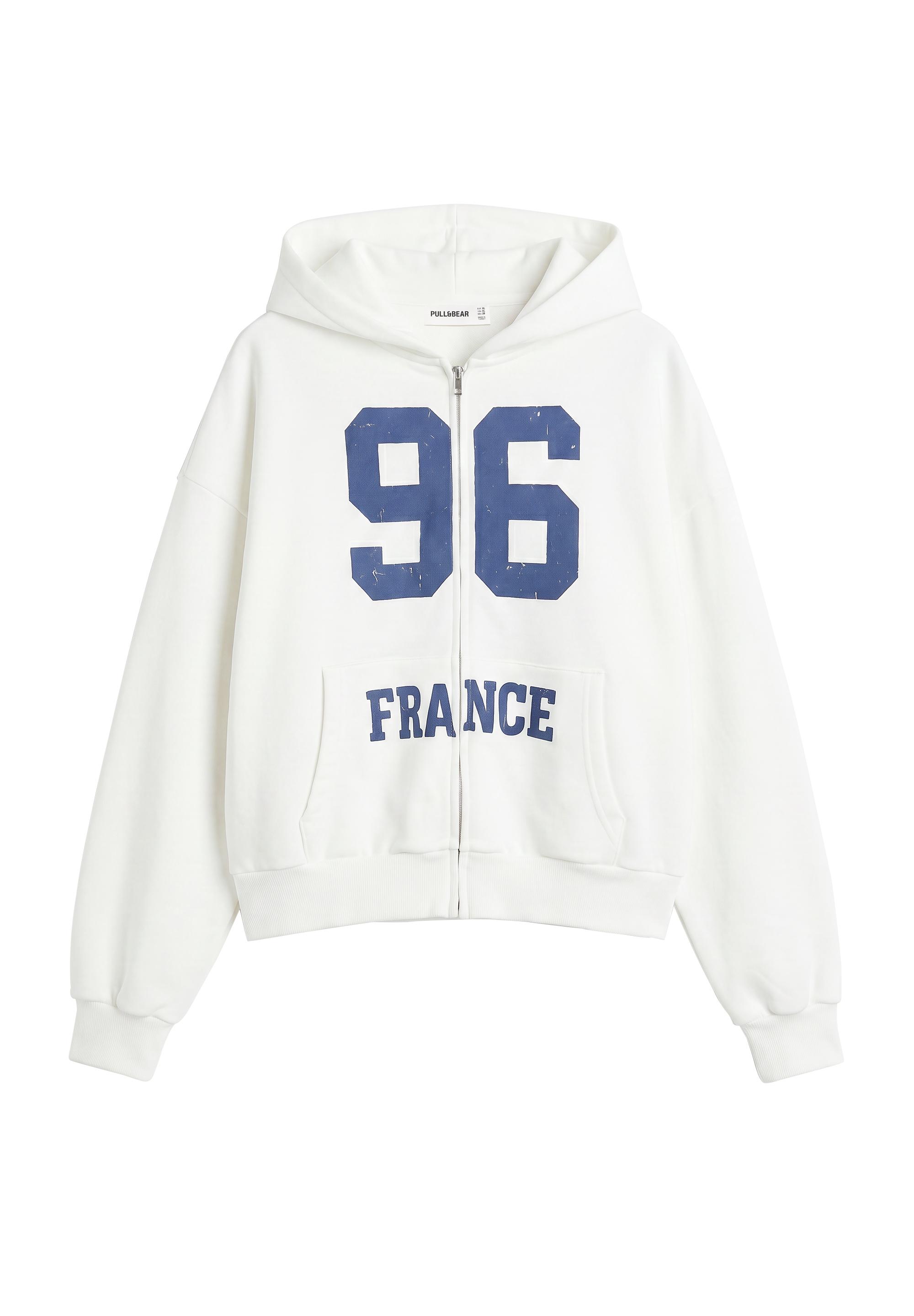 France zip-up hoodie — Ice