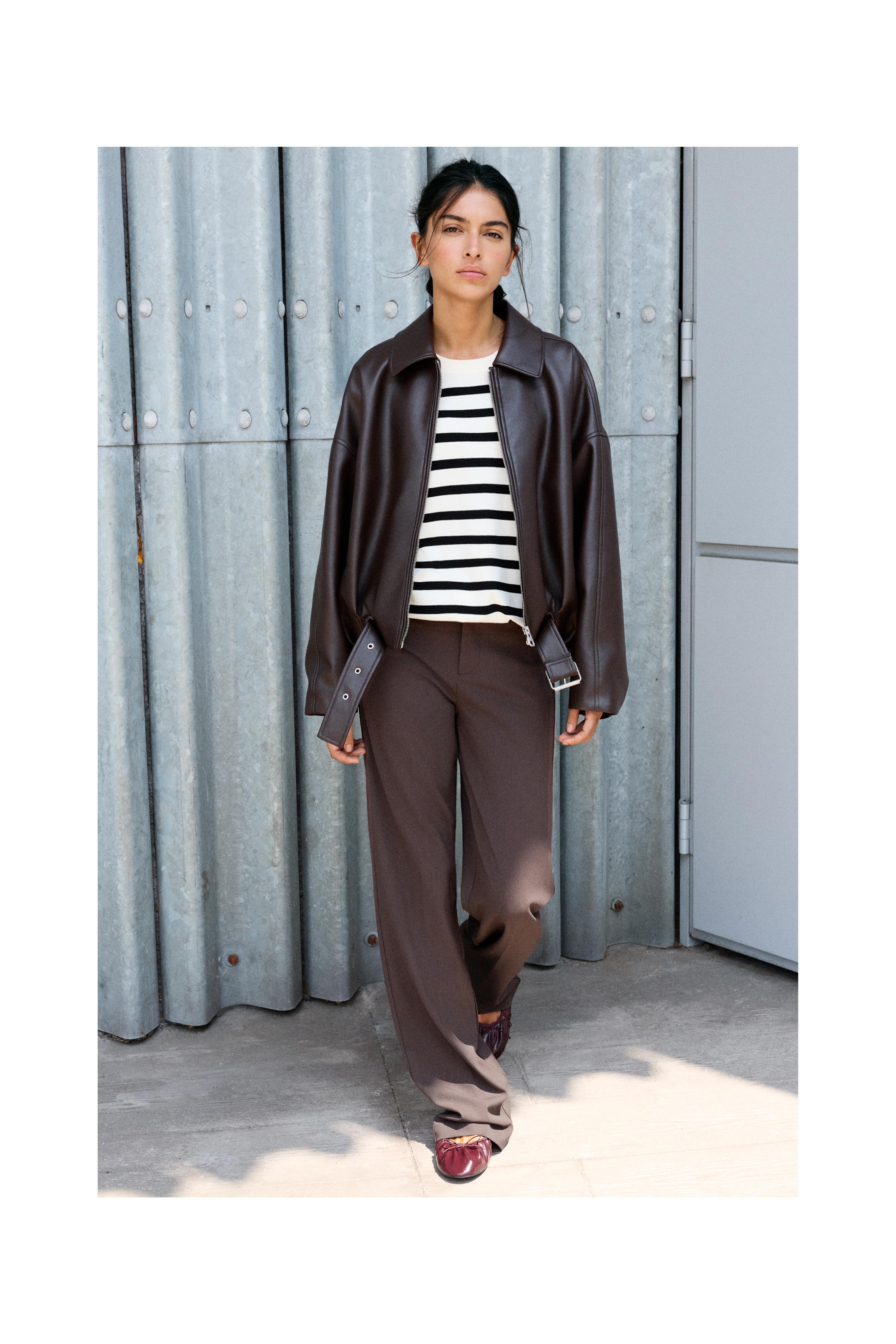 Straight-leg smart trousers — Brown