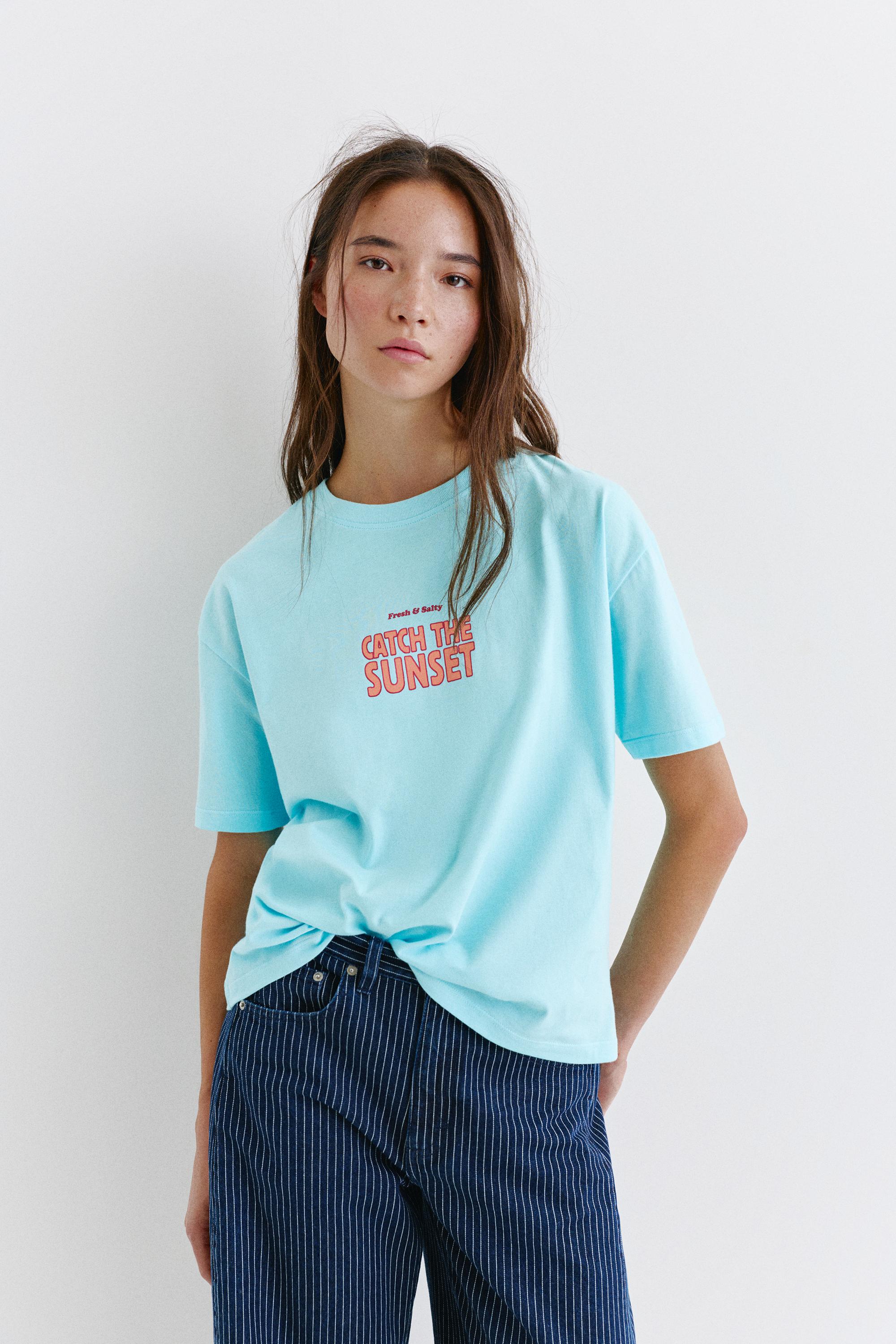 Lobster graphic T-shirt — Turquoise