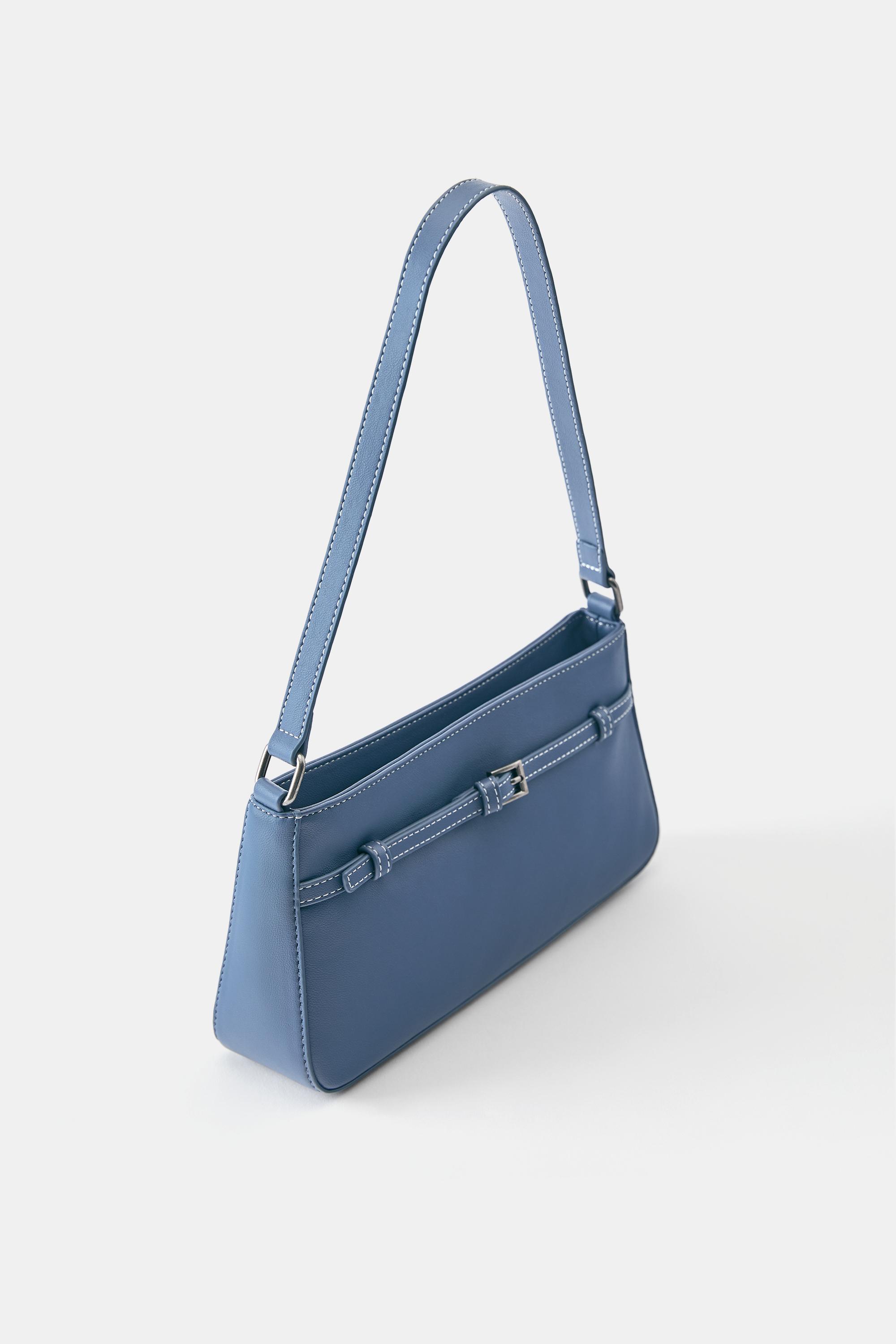 Buckle shoulder bag — Blue