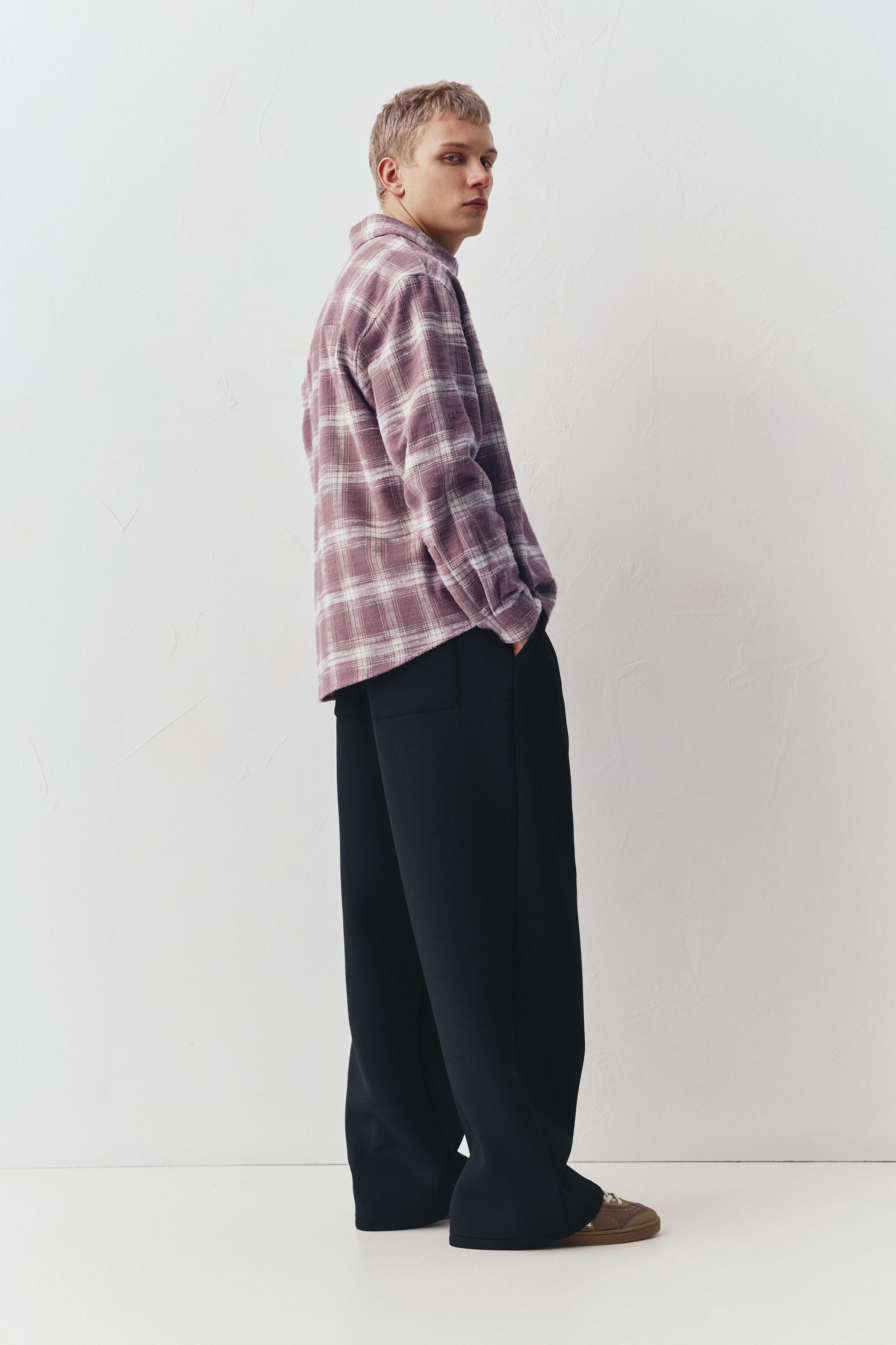 Kareli uzun kollu gömlek - Görsel 26